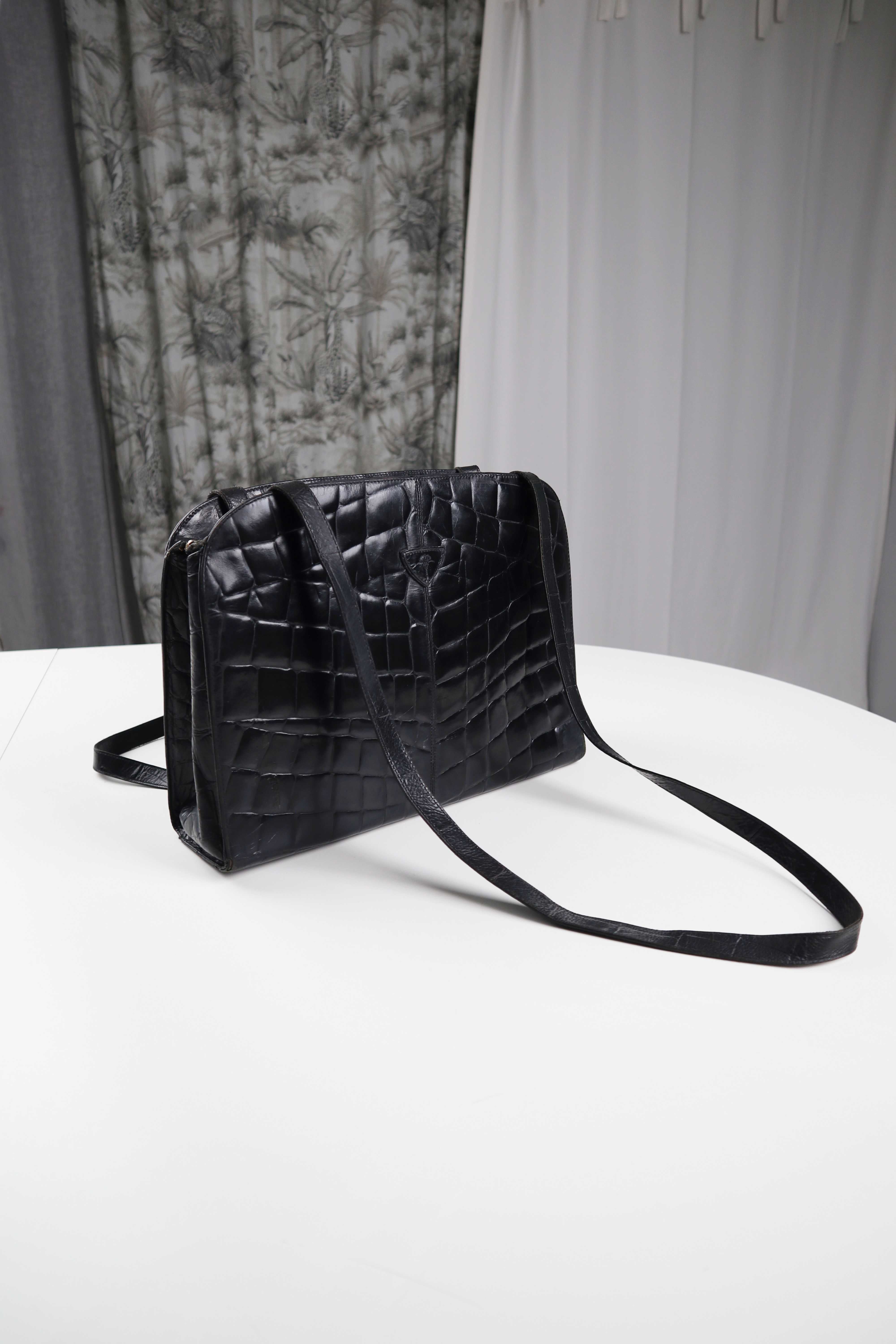 Joop Tasche Handtasche Umhängetasche Schwarz Shopper verstellbare Henkel Vintage