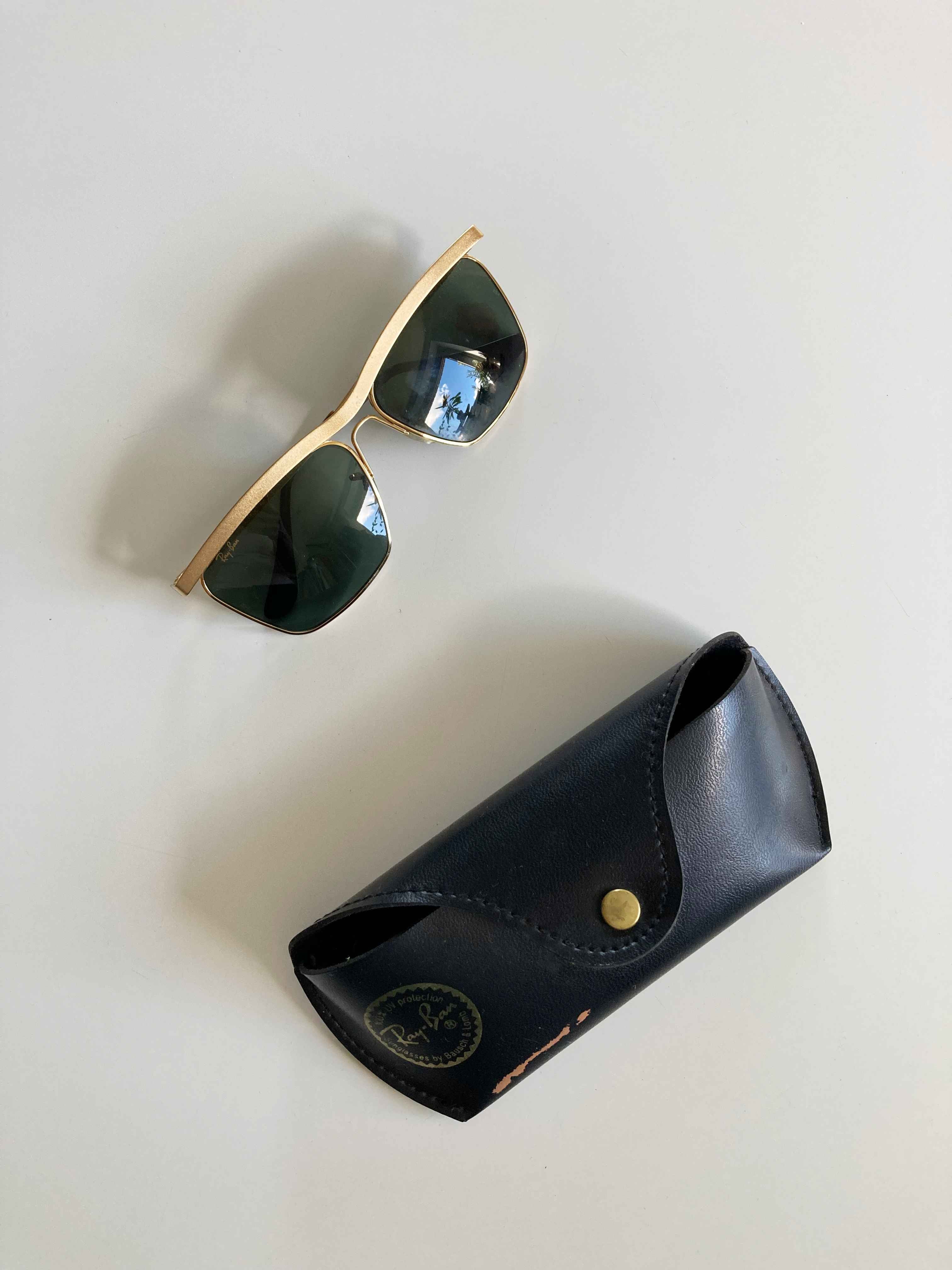 Ray Ban B&L Olympian Sonnenbrille schwarz gold W1301 Woar Vintage Brille