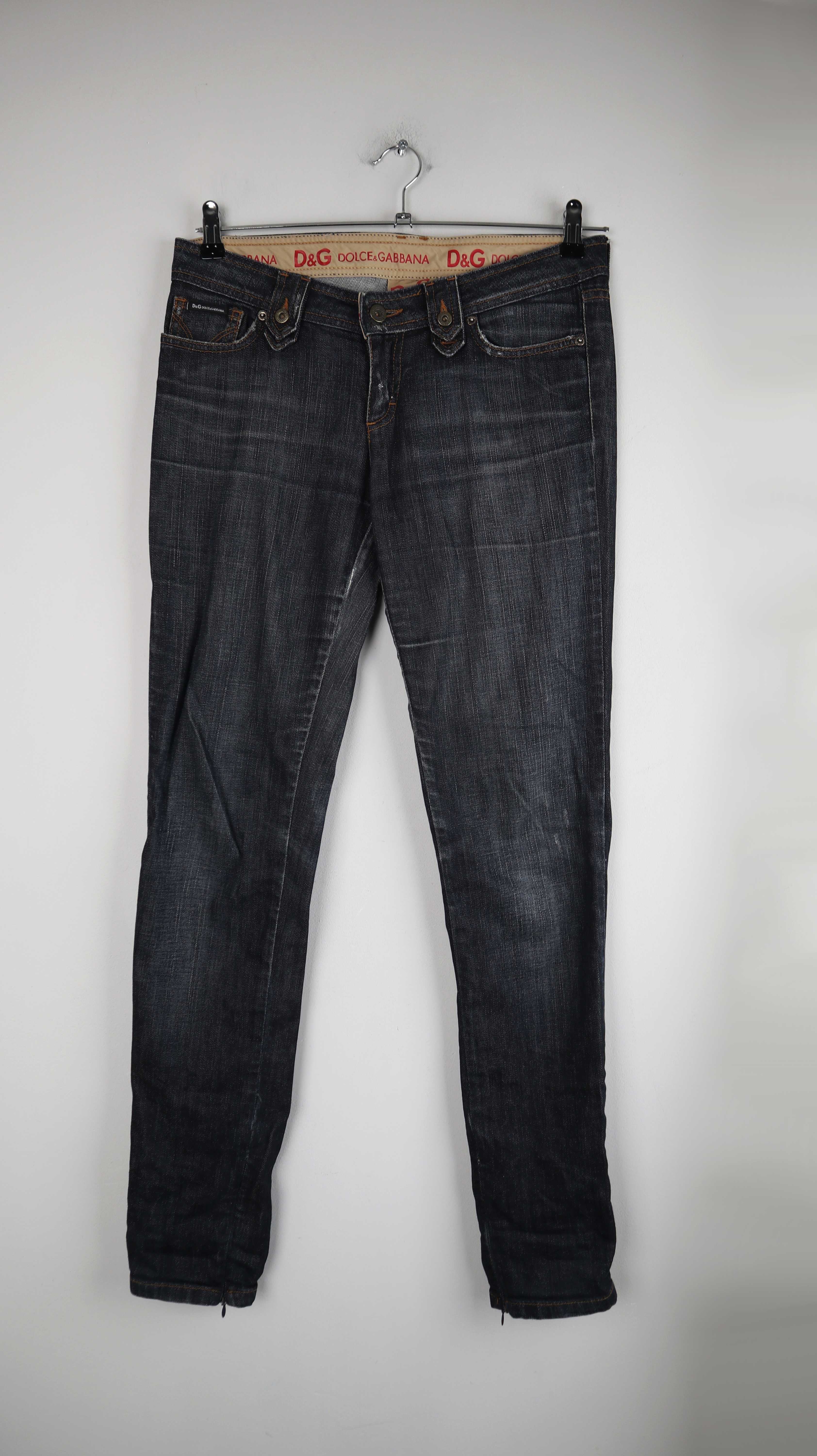 D&G Jeans Hose denim blau 28 38 M slim fit mid waist Vintage 90s