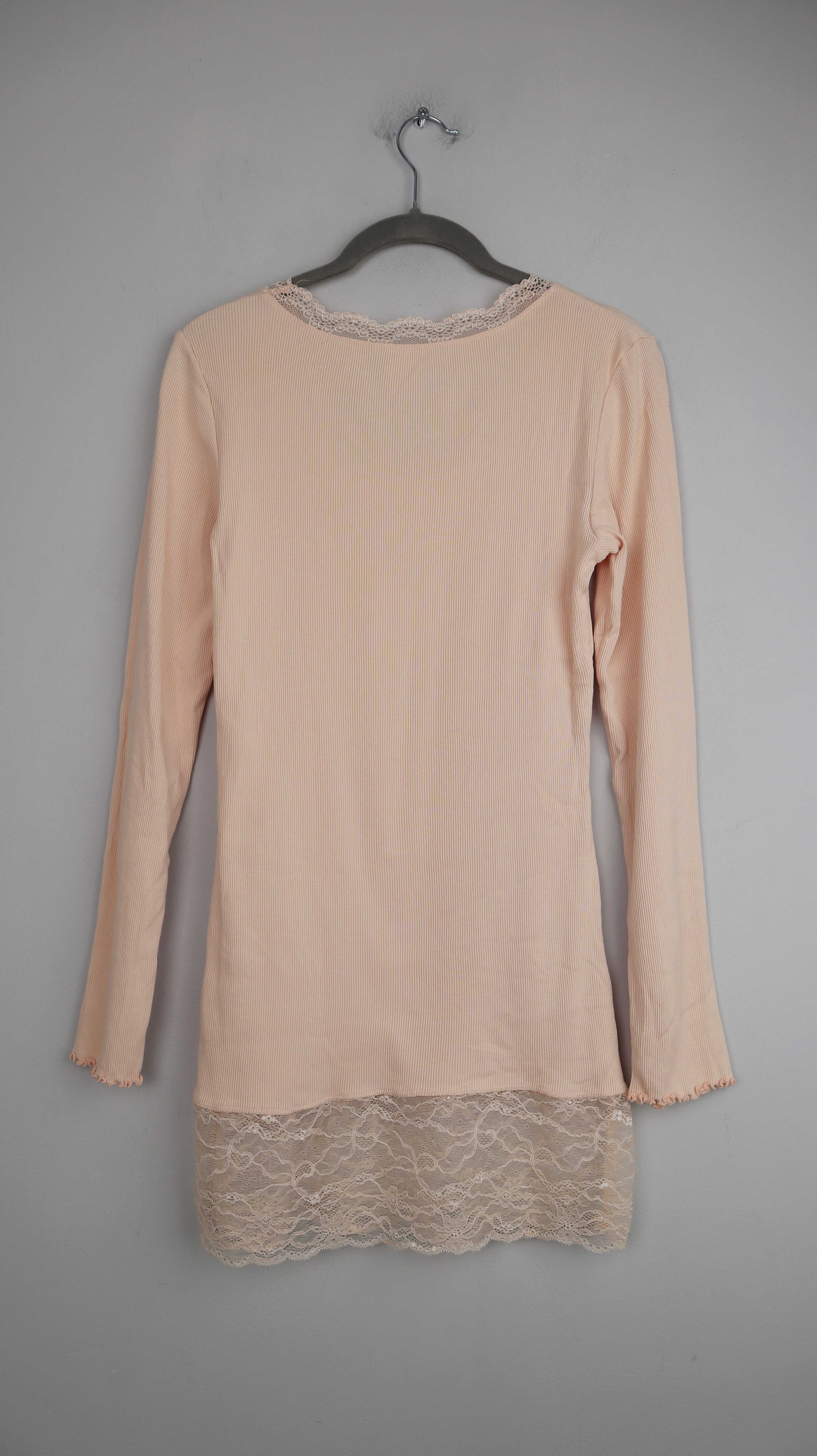 Deerberg Shirt Longsleeve Rosa 38 M Spitze ripped Oberteil Underwear