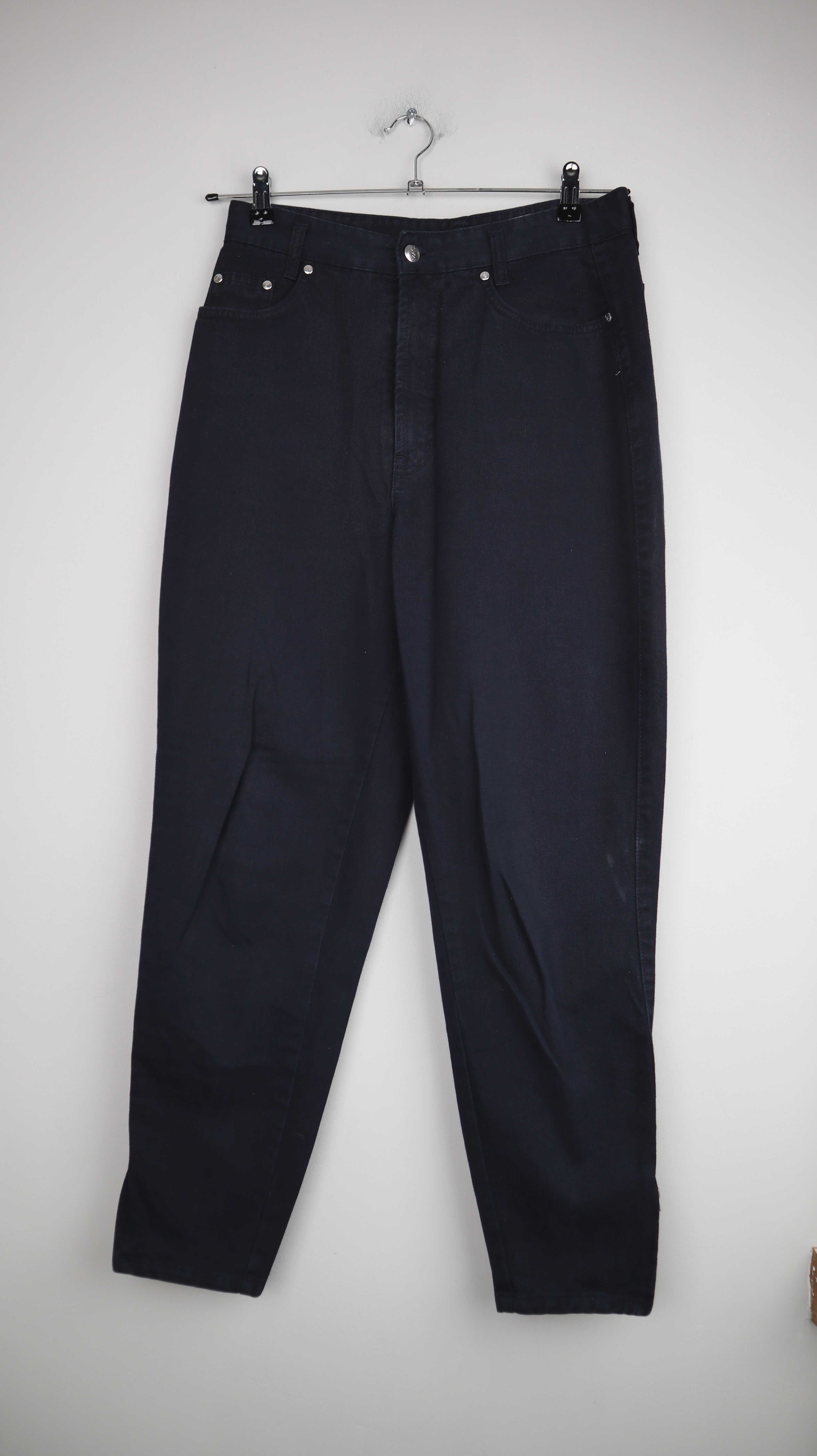 Mac Hose Blau Dunkelblau Mom Jeans 42 true Vintage Marineblau high waist