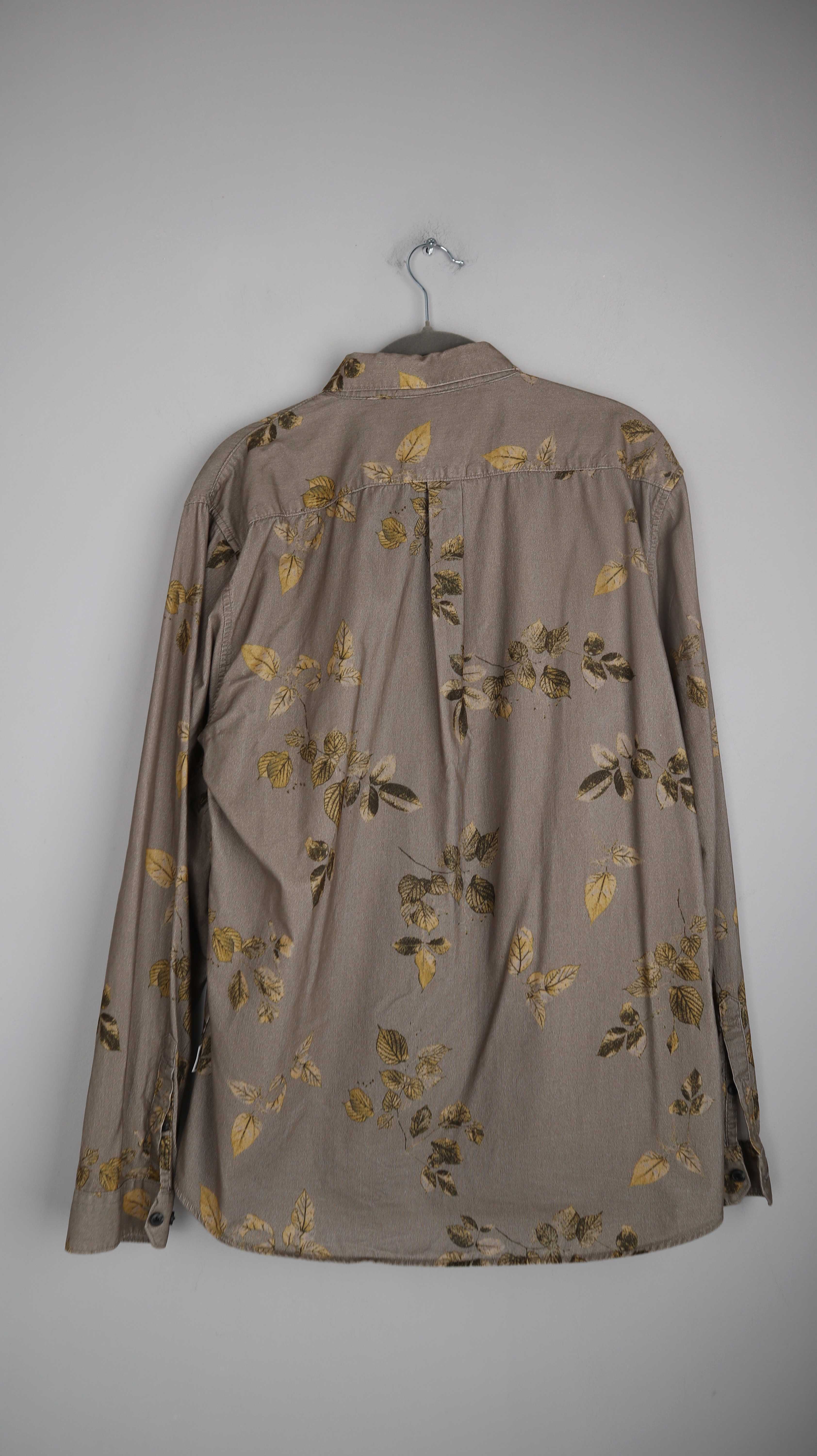 Lindbergh Hemd Samt Samthemd gemustert L 41/42 Grün Khaki