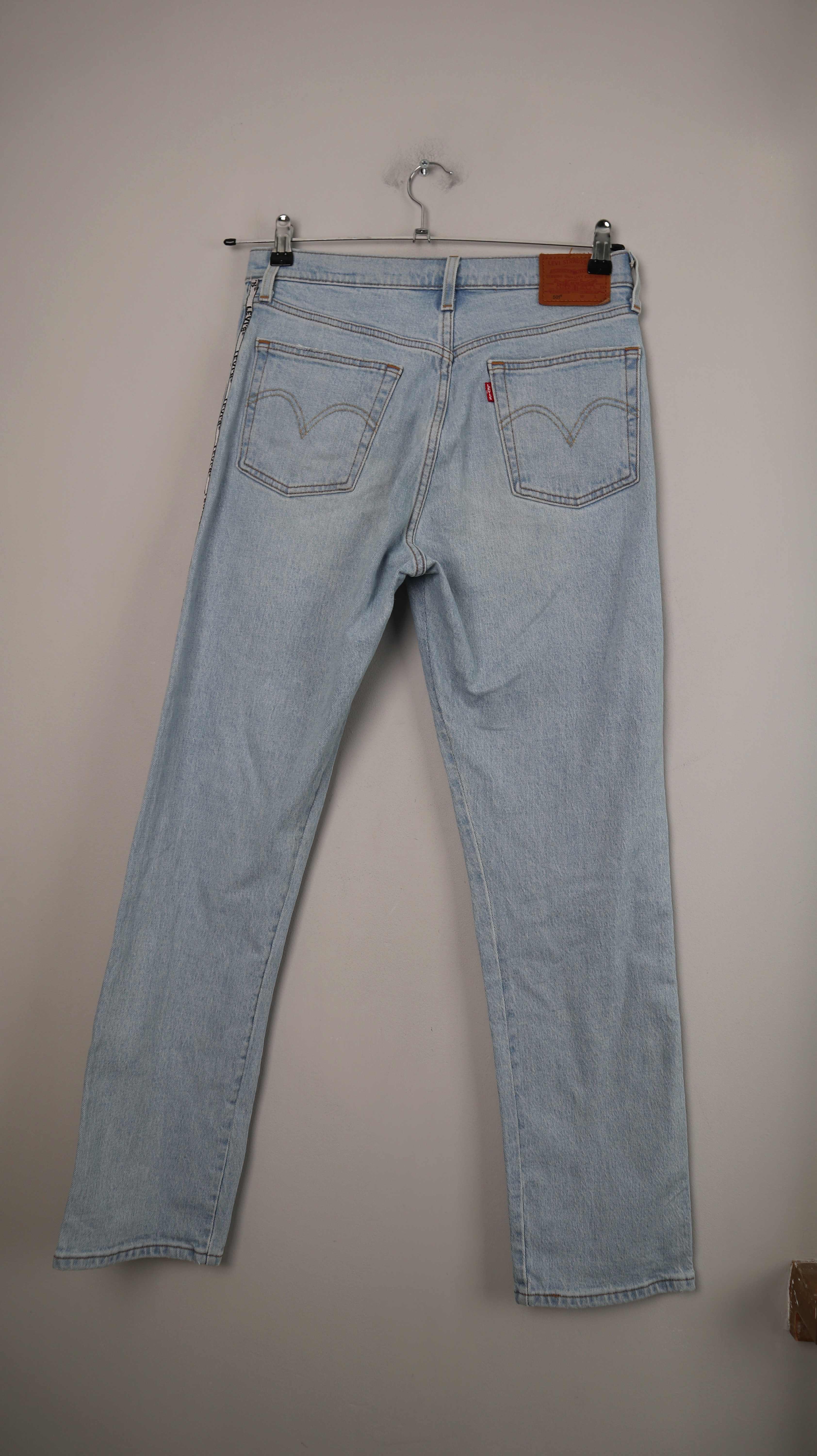 Levis Jeans Denim Hose W28 L30 blau washed Blau straight fit