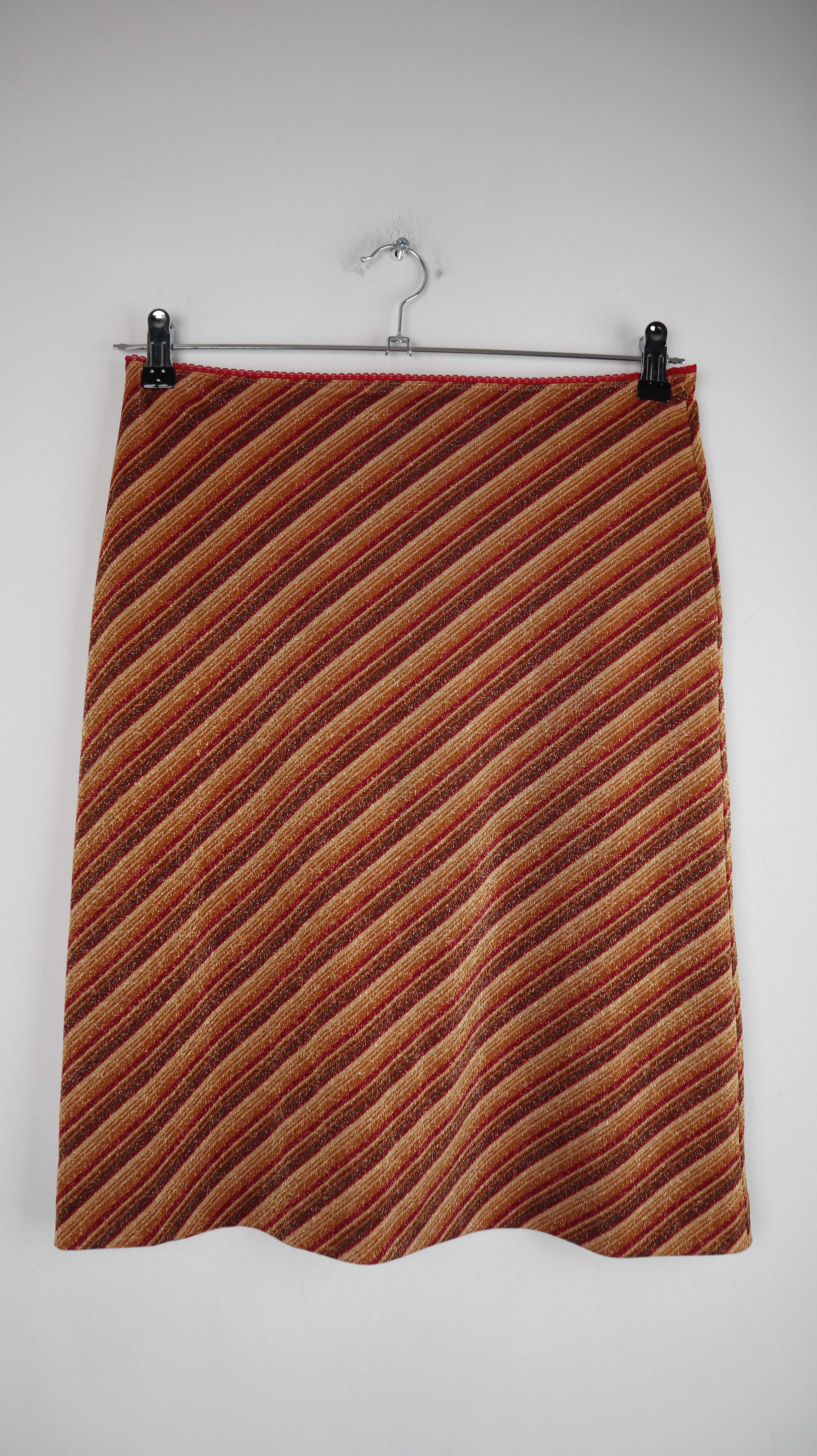 Kookai Rock gold rot Glitzer Midi Midirock Made in france 38 M true Vintage