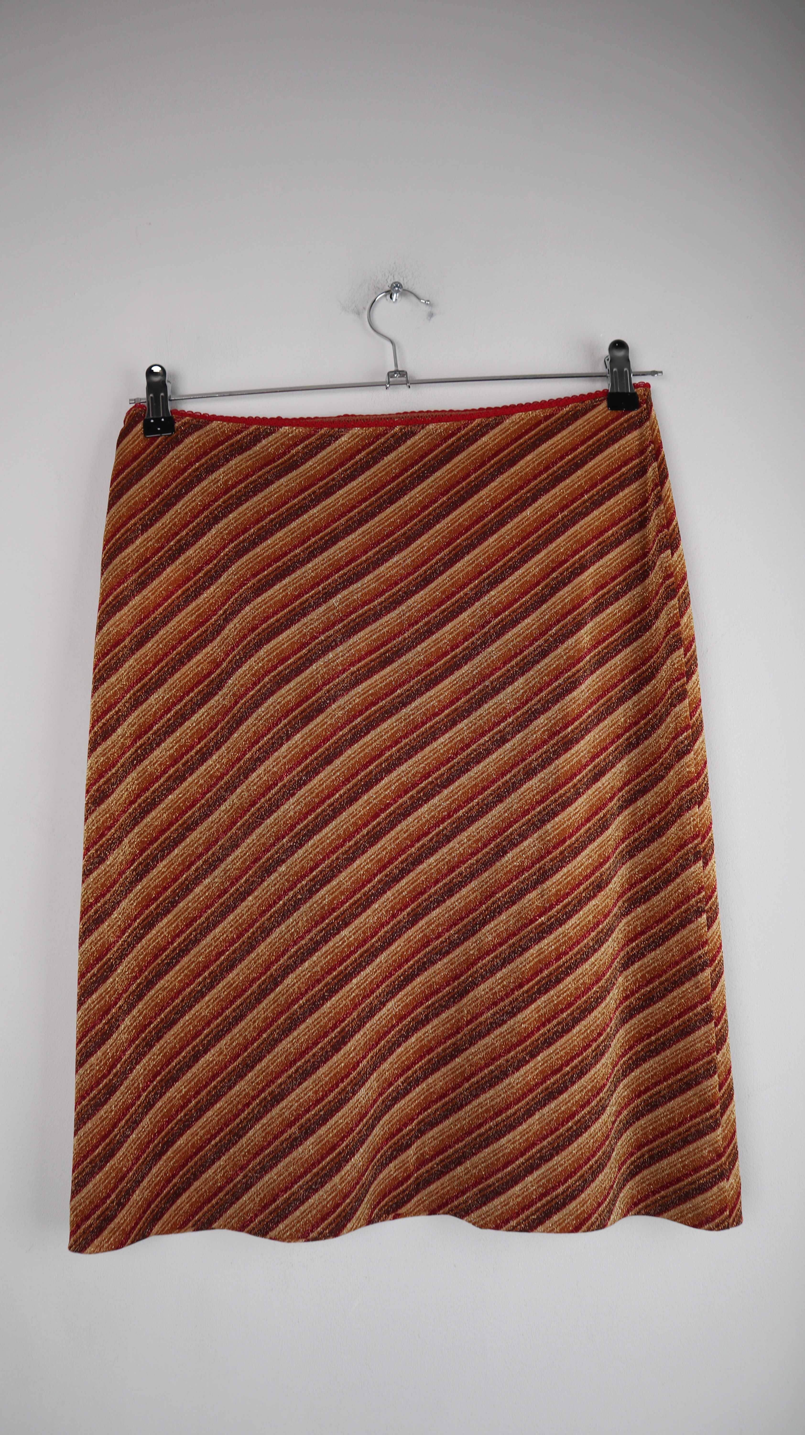 Kookai Rock gold rot Glitzer Midi Midirock Made in france 38 M true Vintage