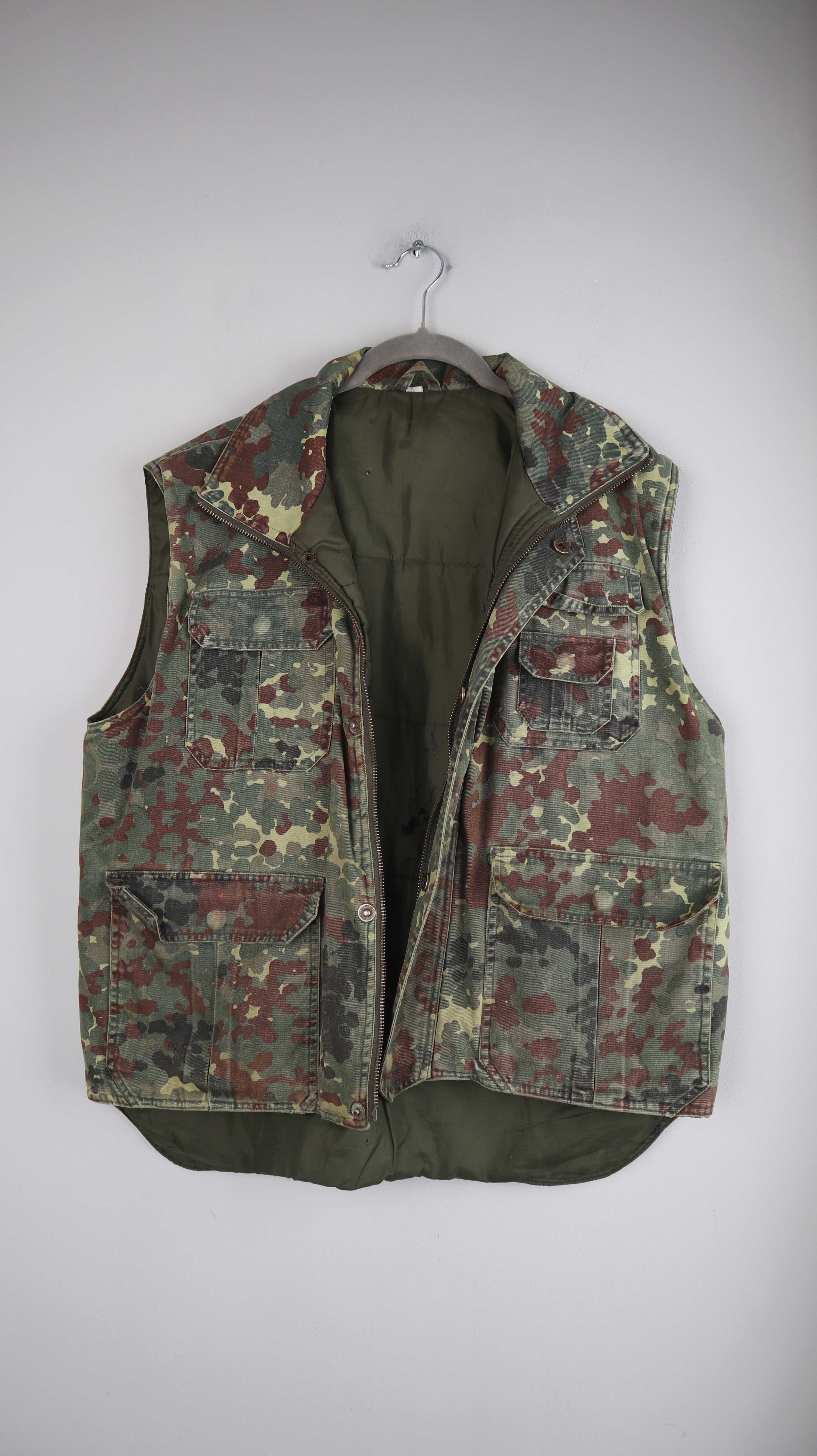Military Weste 40 L grün Camouflage XL Militärweste Fischerweste