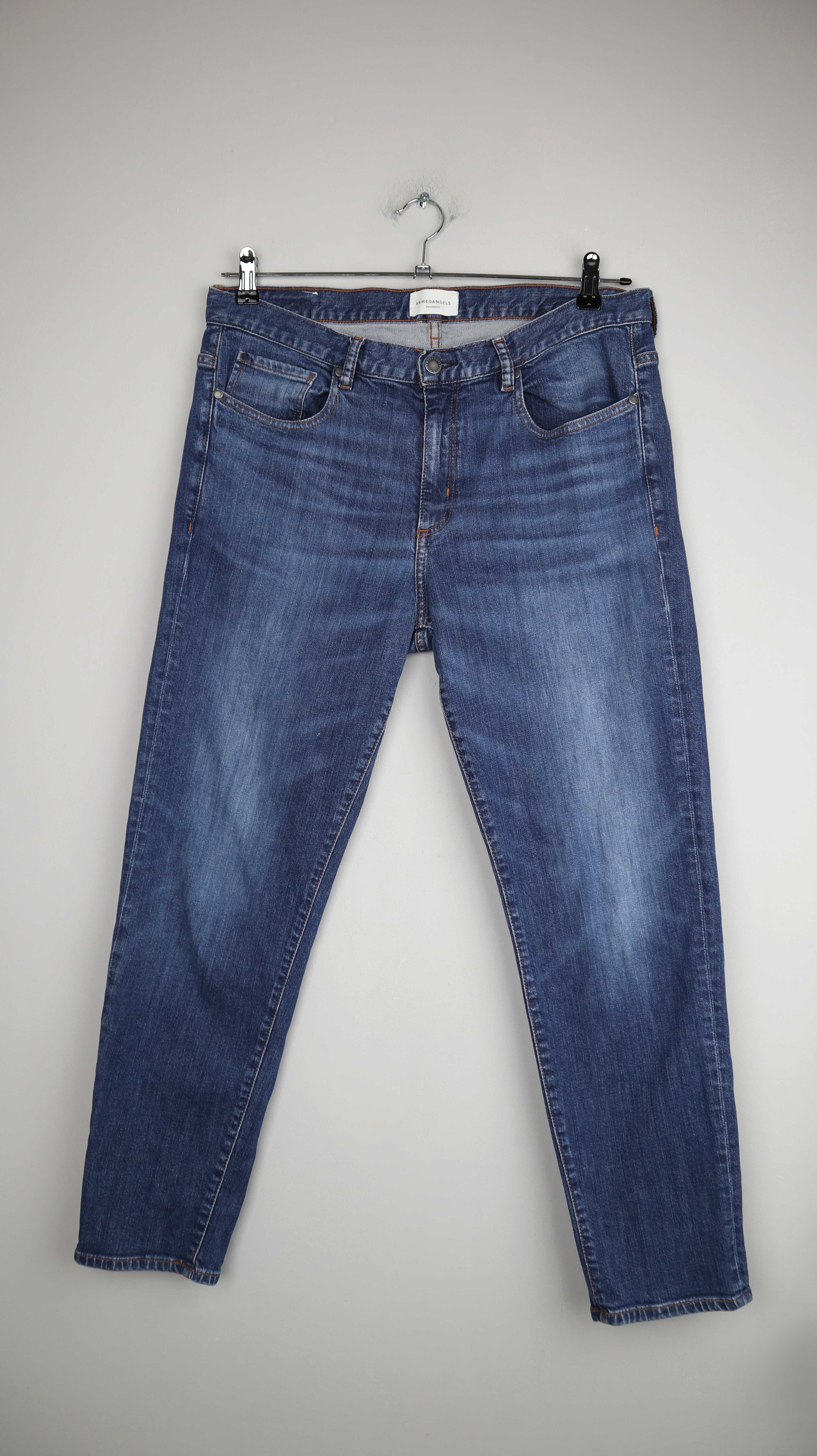 Armedangels Hose Denim blau straight leg 30 40 L mid waist