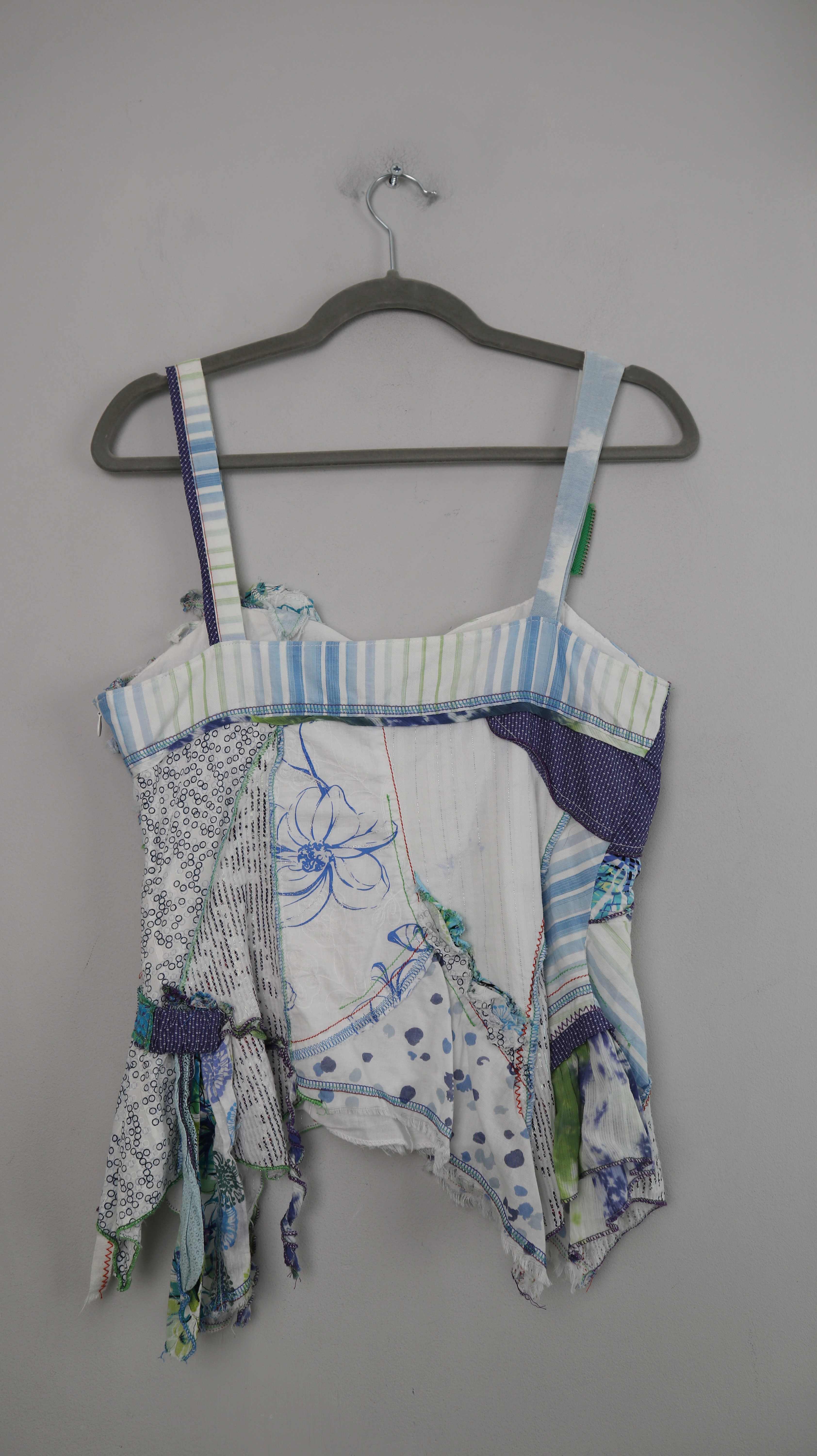 Juju & Christine Top Shirt Oberteil blau weiß 38 M Tanktop