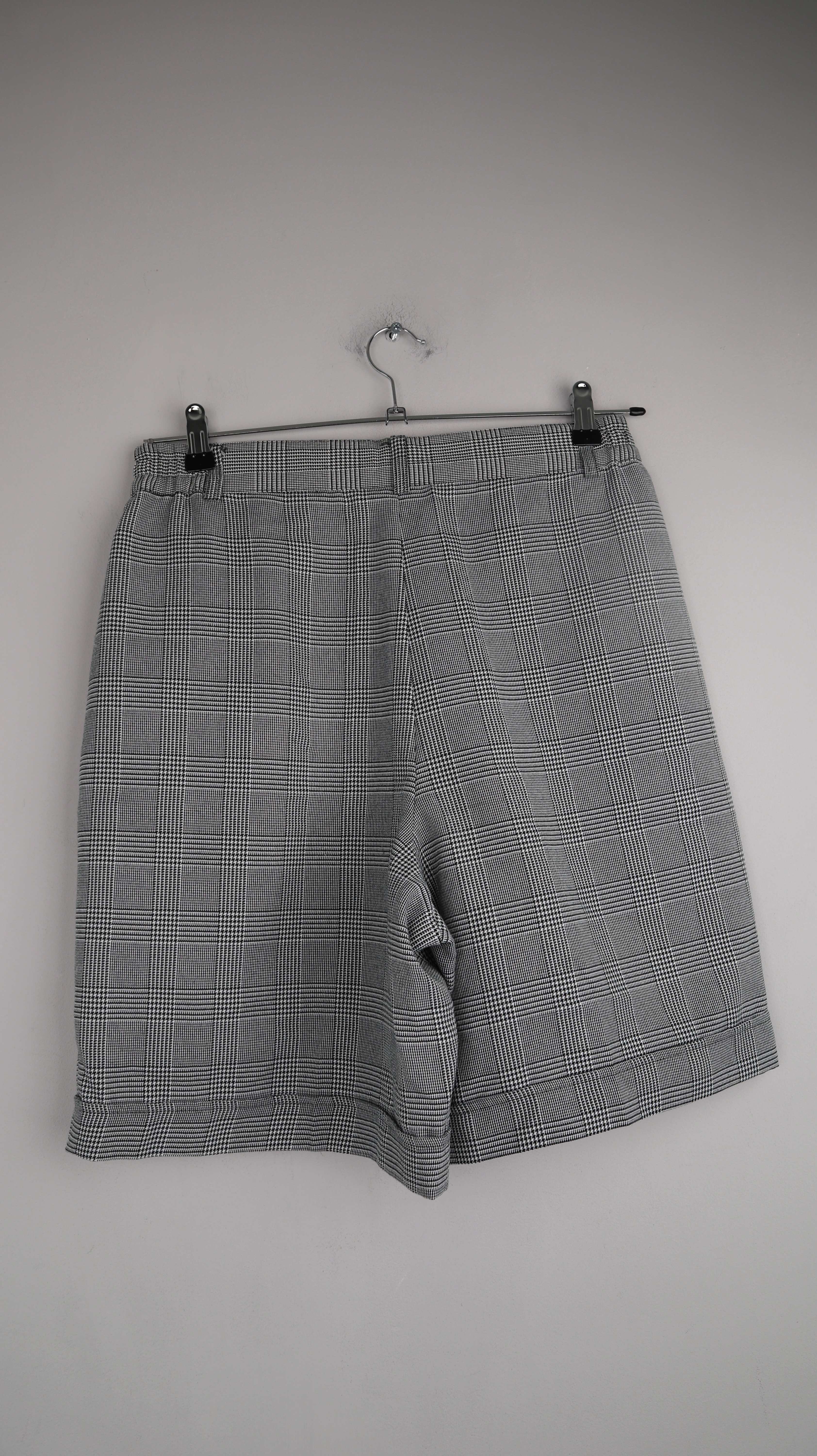 True Vintage Shorts kurze Hose schwarz weiß 38 M kariert