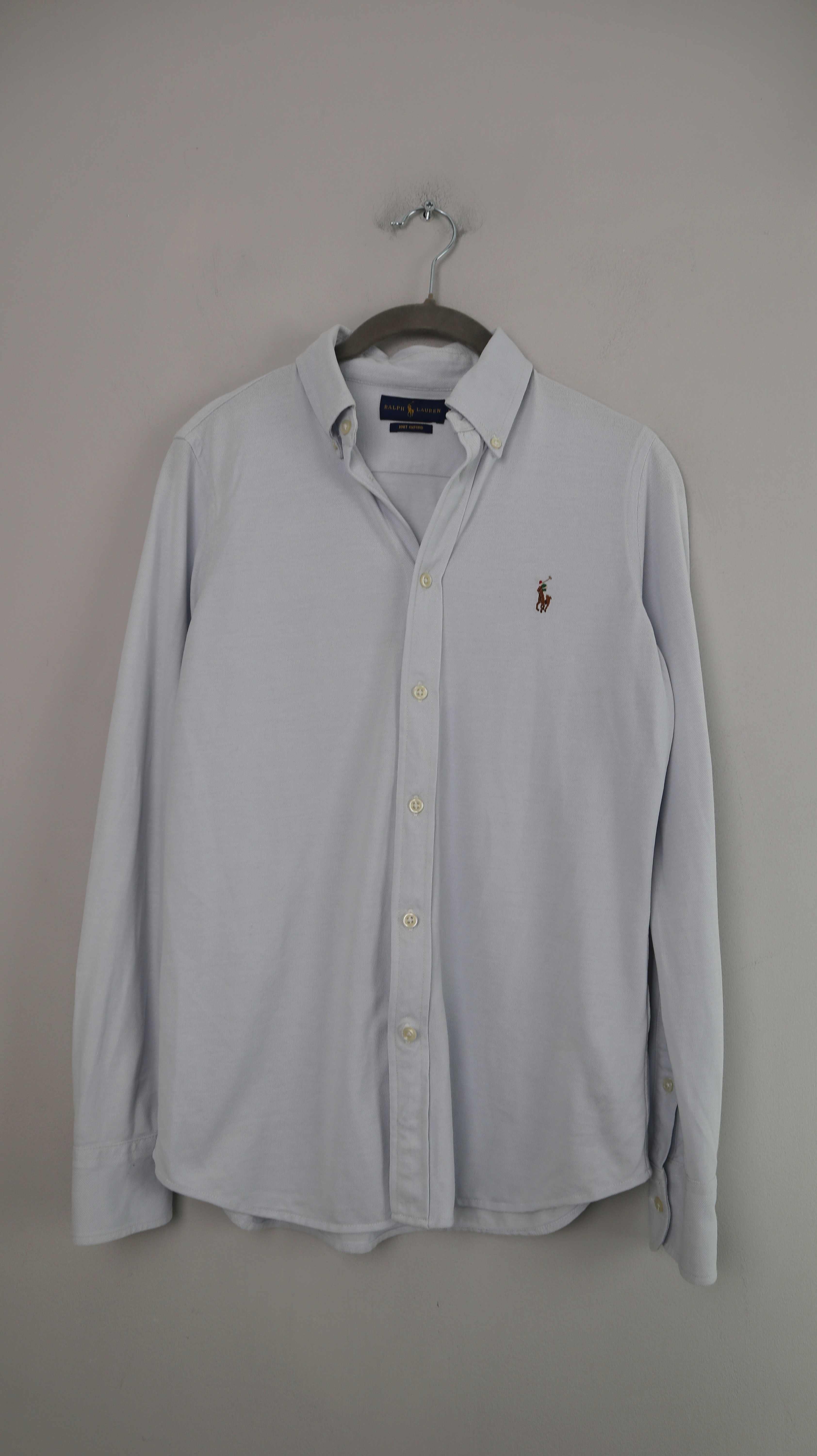 Ralph Lauren Hemd Shirt Blau Hellblau knit Oxford 38 M Bluse