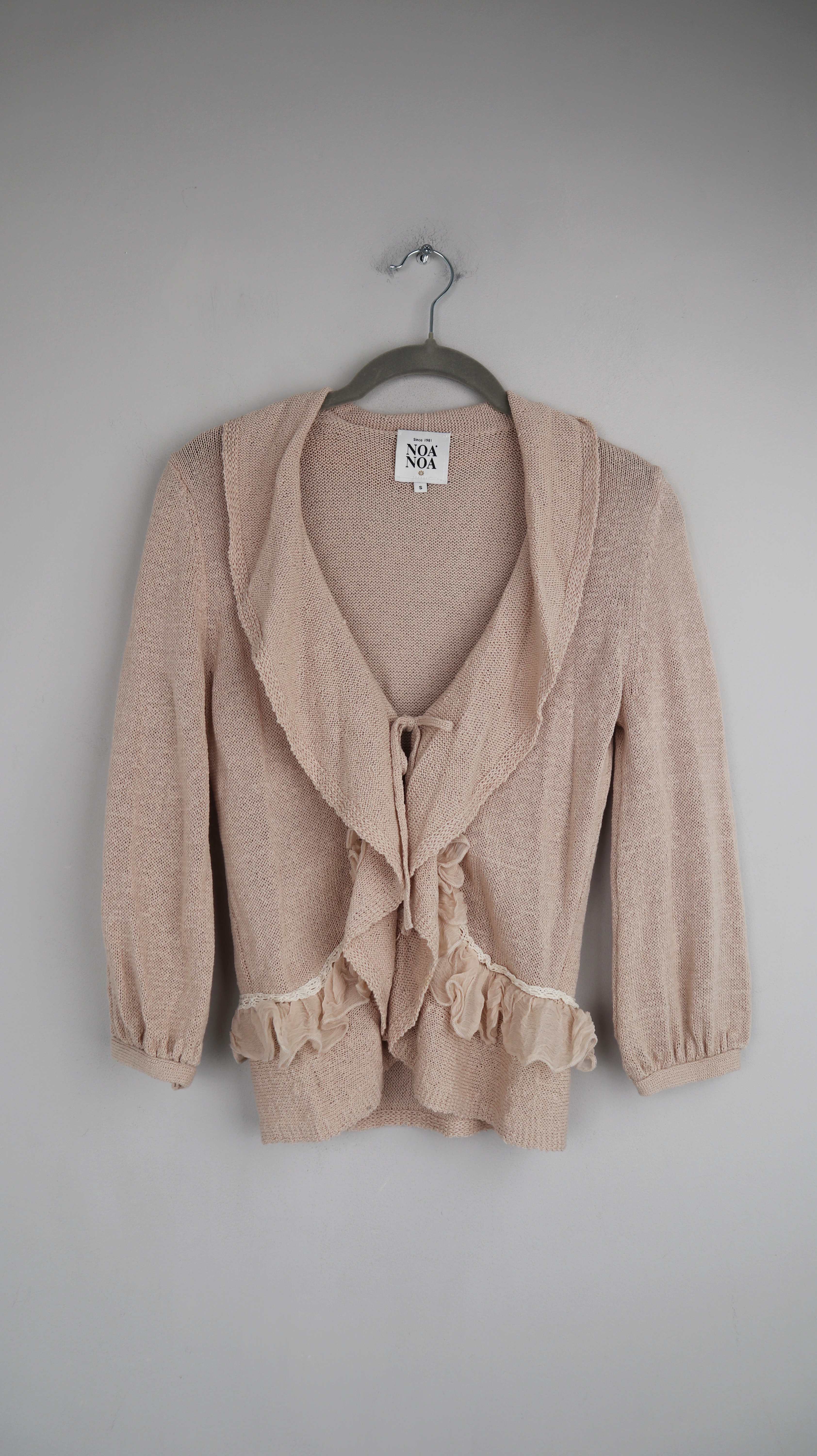 Noa Noa Strickjacke Cardigan Rosa 36 S Bolero Pastell Altrosa