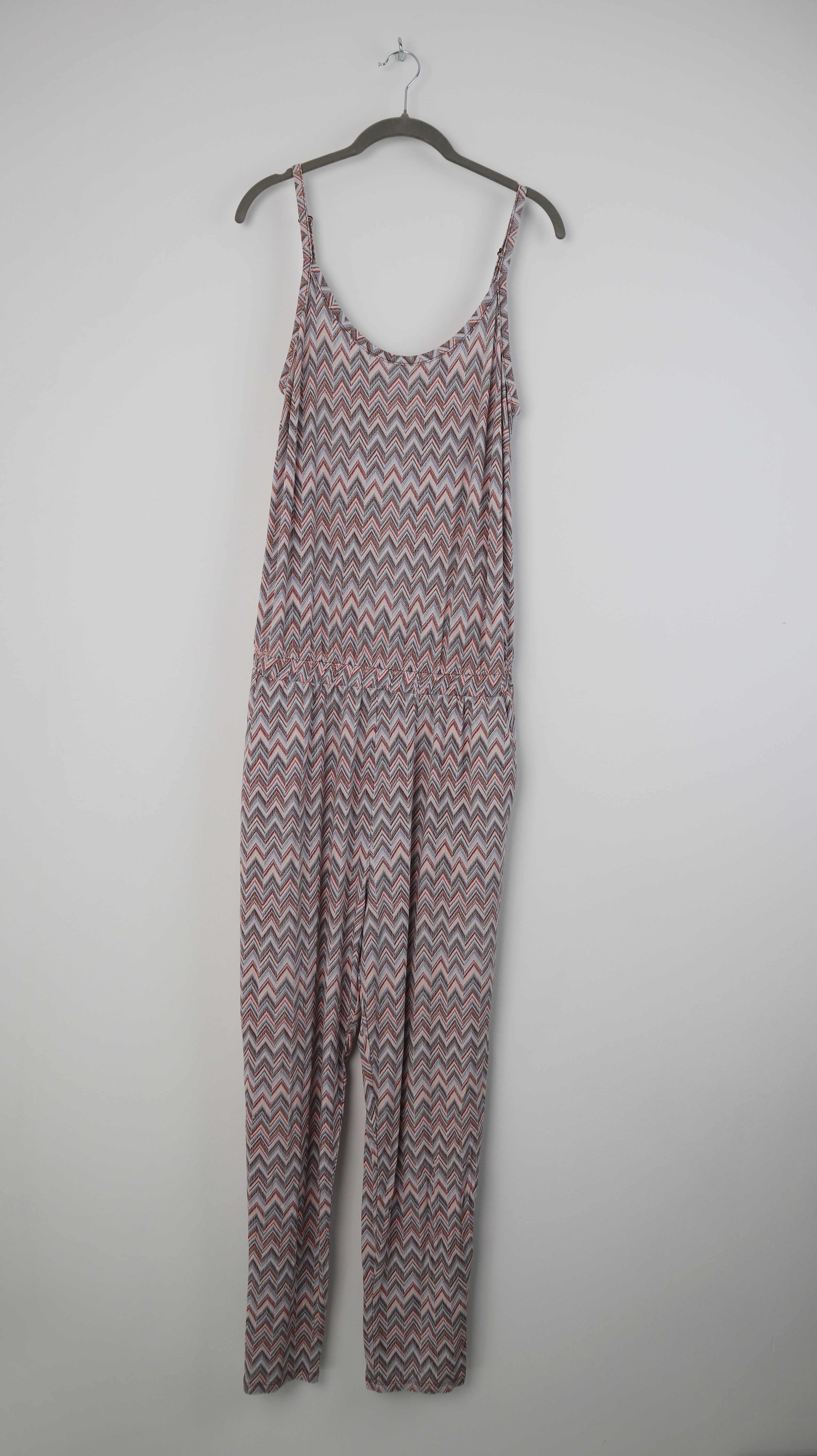 Esprit Overall Einteiler 38 M rot Zick Zack Jumper