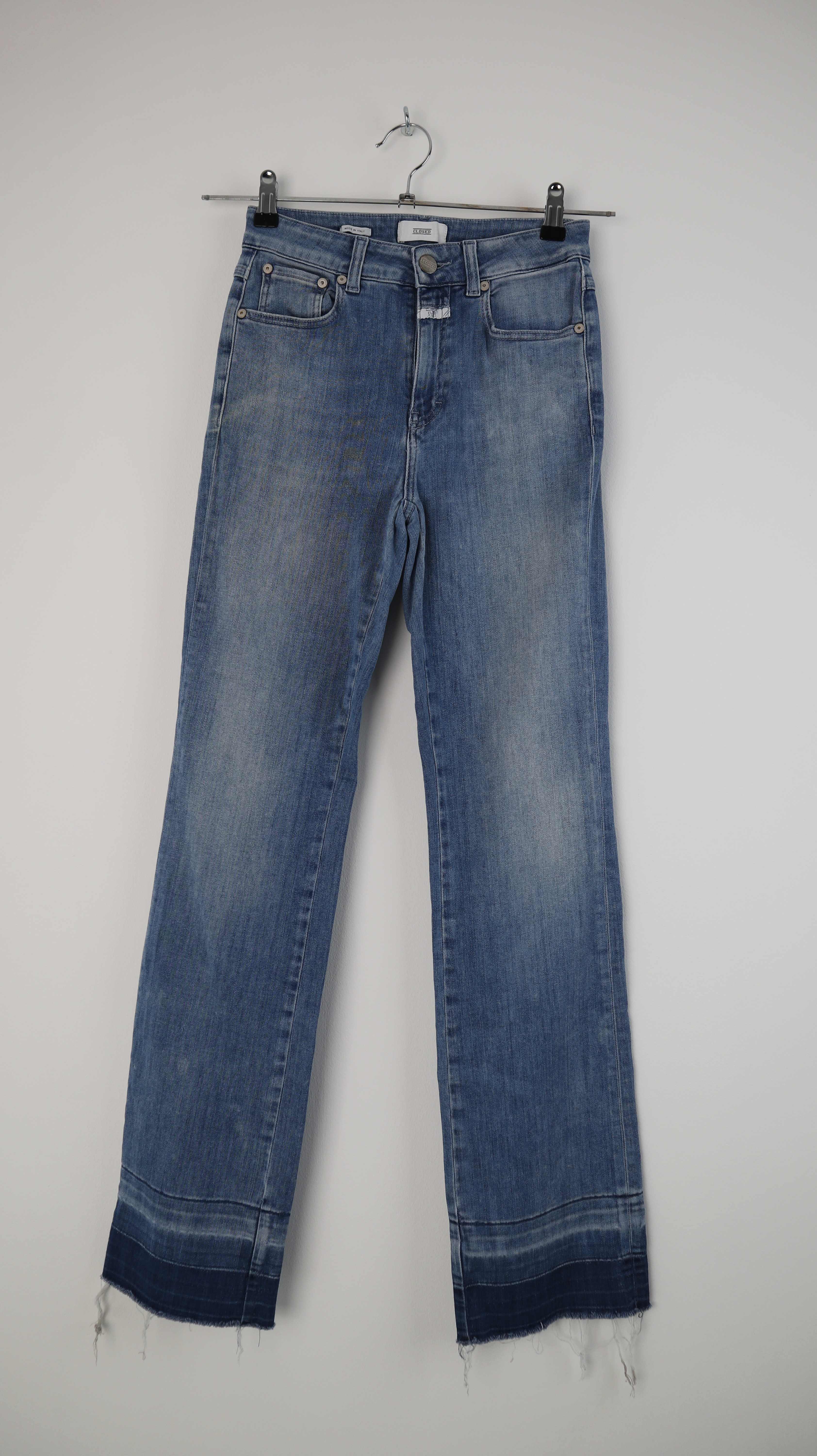 Closed Jeans Leaf blau 26 denim straight fit mid waist