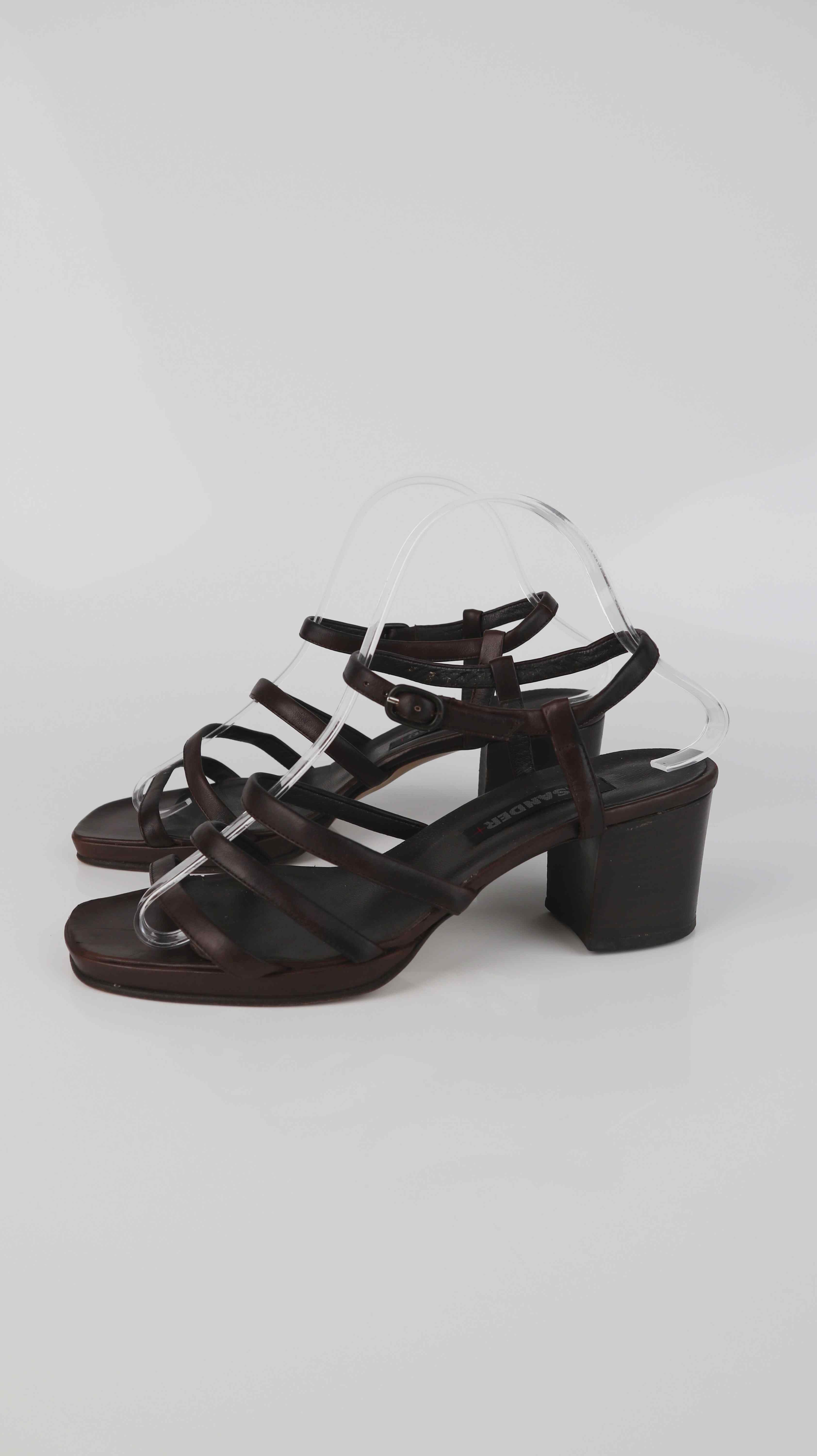 Jil Sander Pumps Riemchensandalen Ledersandalen 40 Sandalen