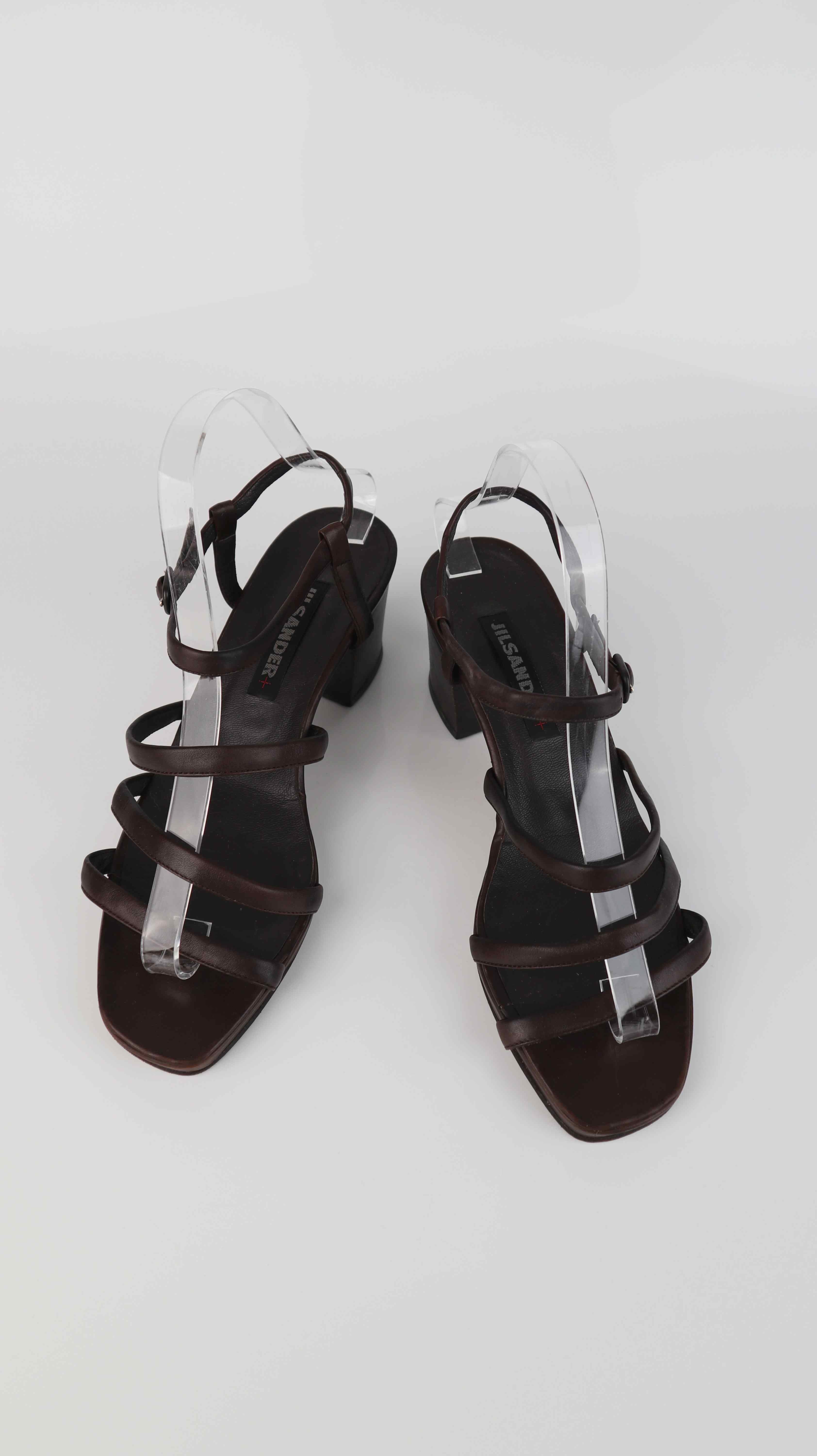 Jil Sander Pumps Riemchensandalen Ledersandalen 40 Sandalen