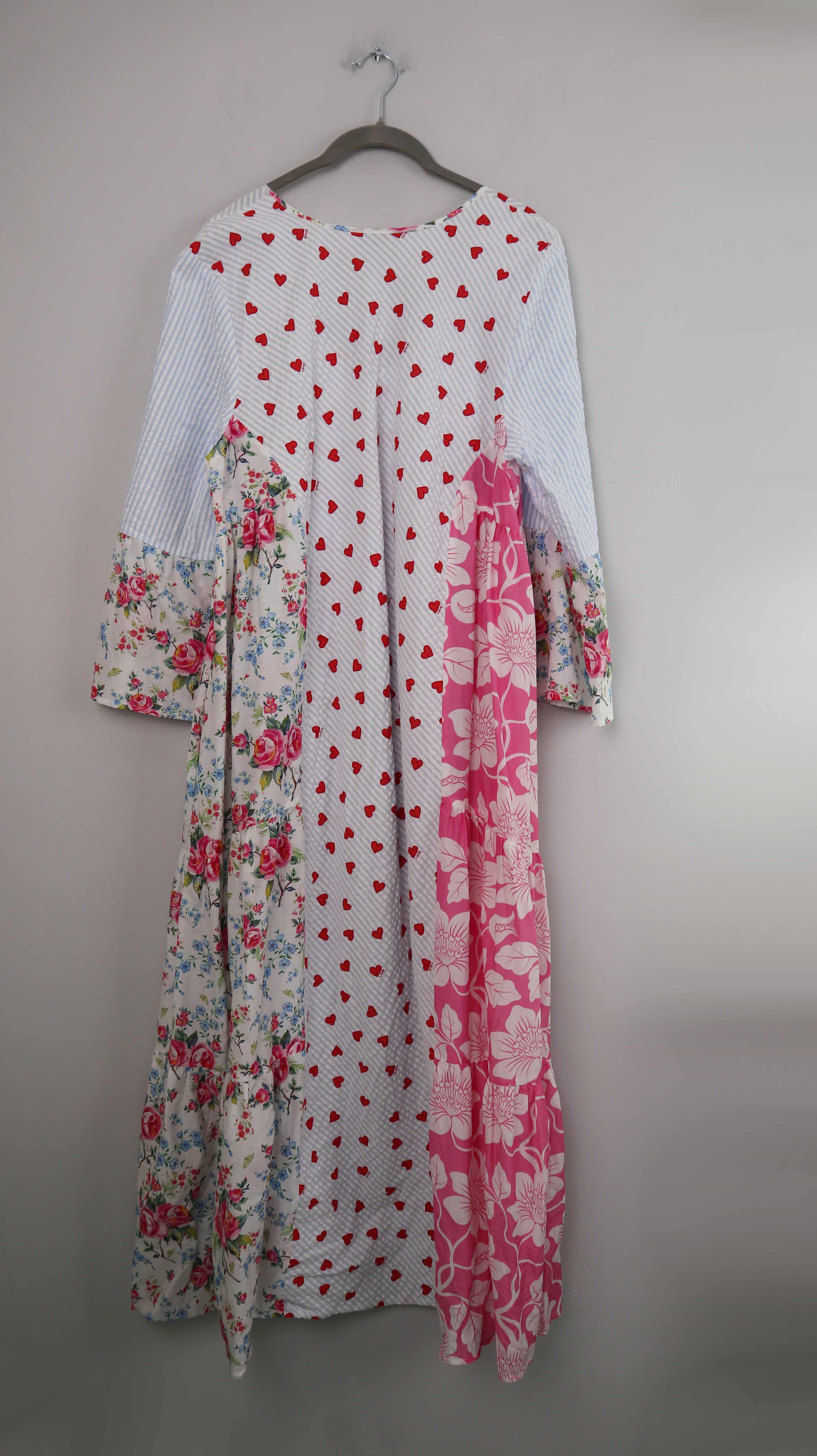 Grace Kleid Maxikleid Maxi rot weiß blau lang XXL