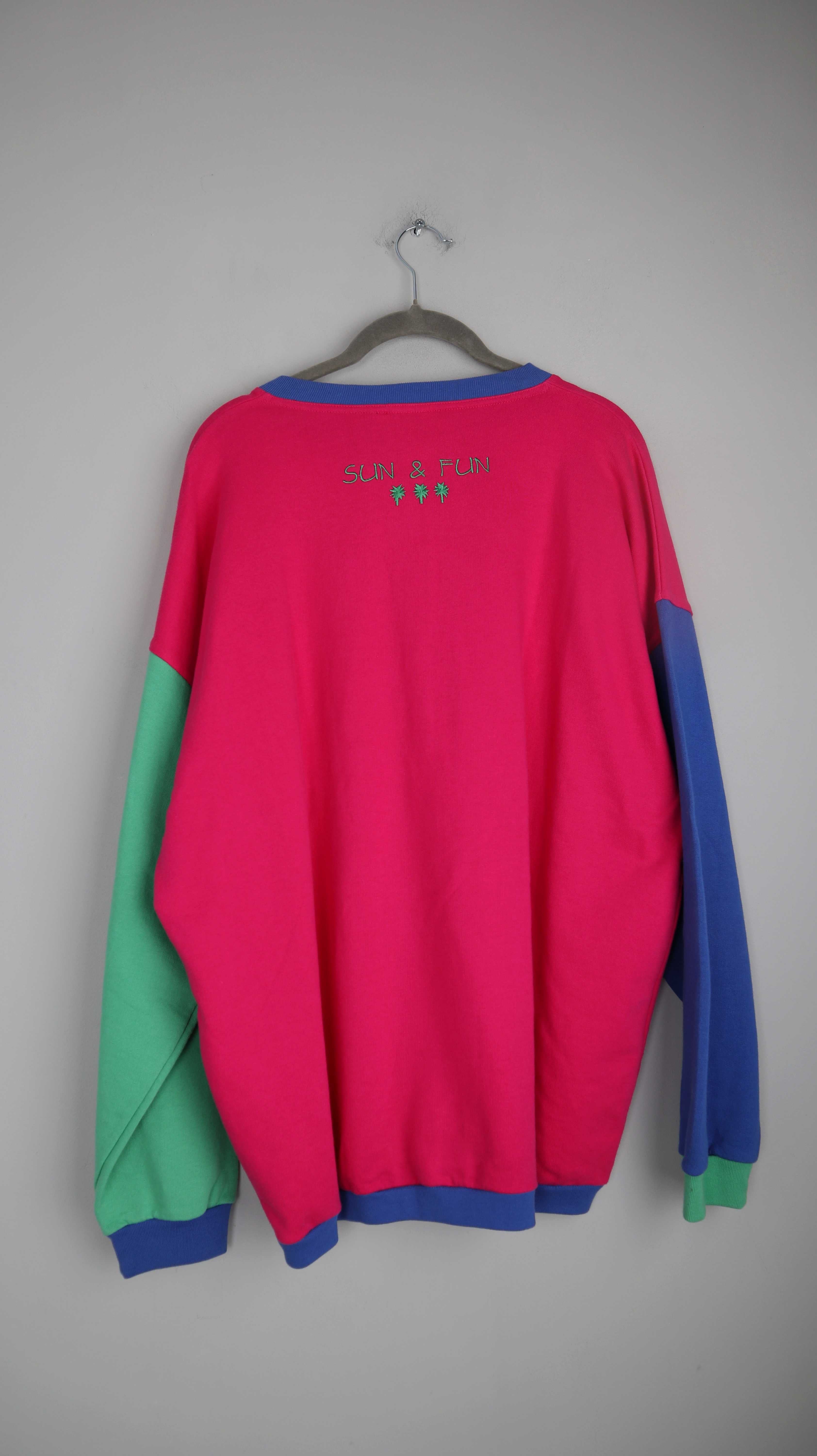 Lecomte Pullover Pink Grün true Vintage neu Sweater Oberteil 90s