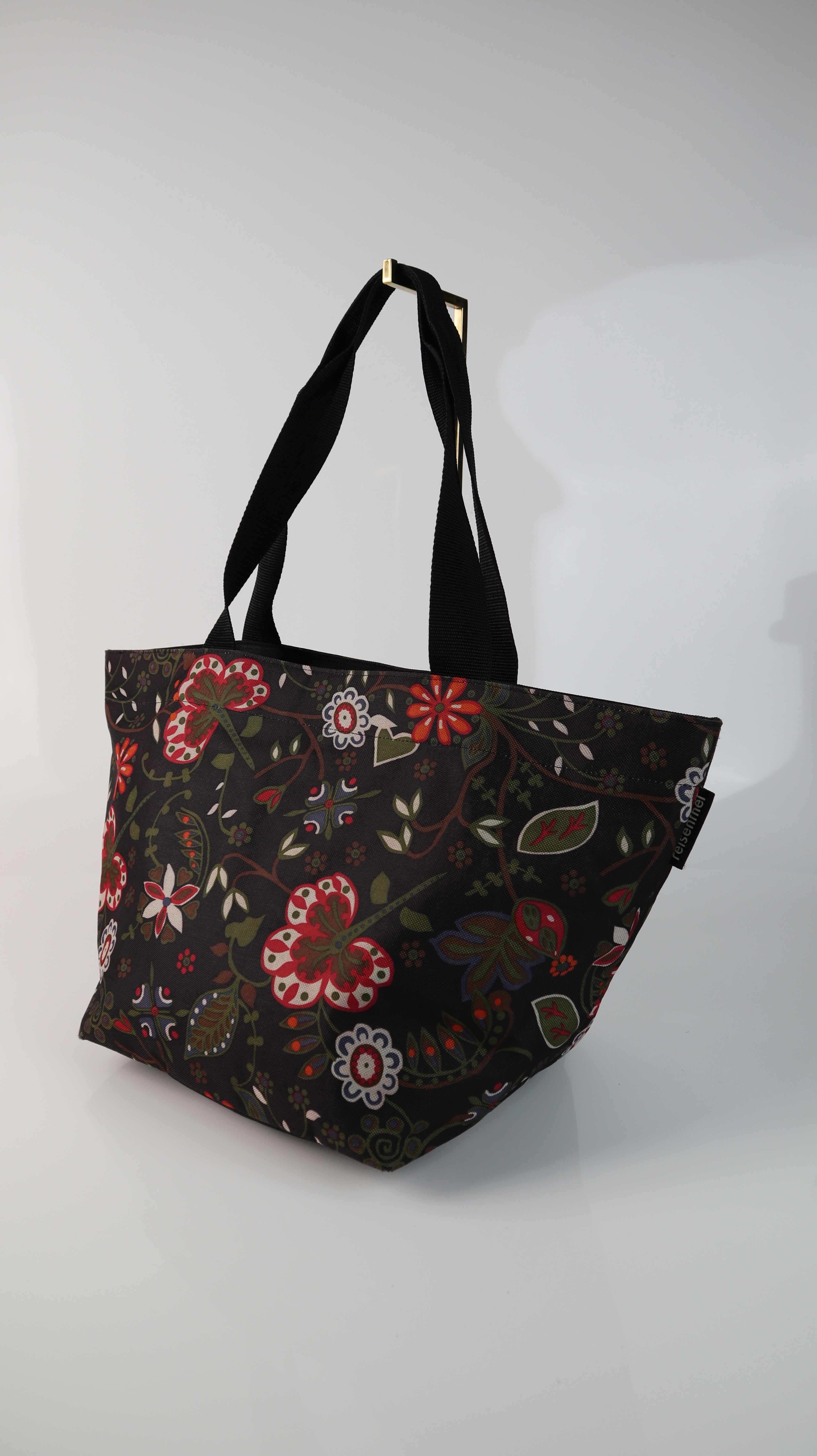 Reisenthel Tasche schwarz Shopper Einkaufstasche gemustert Schultertasche