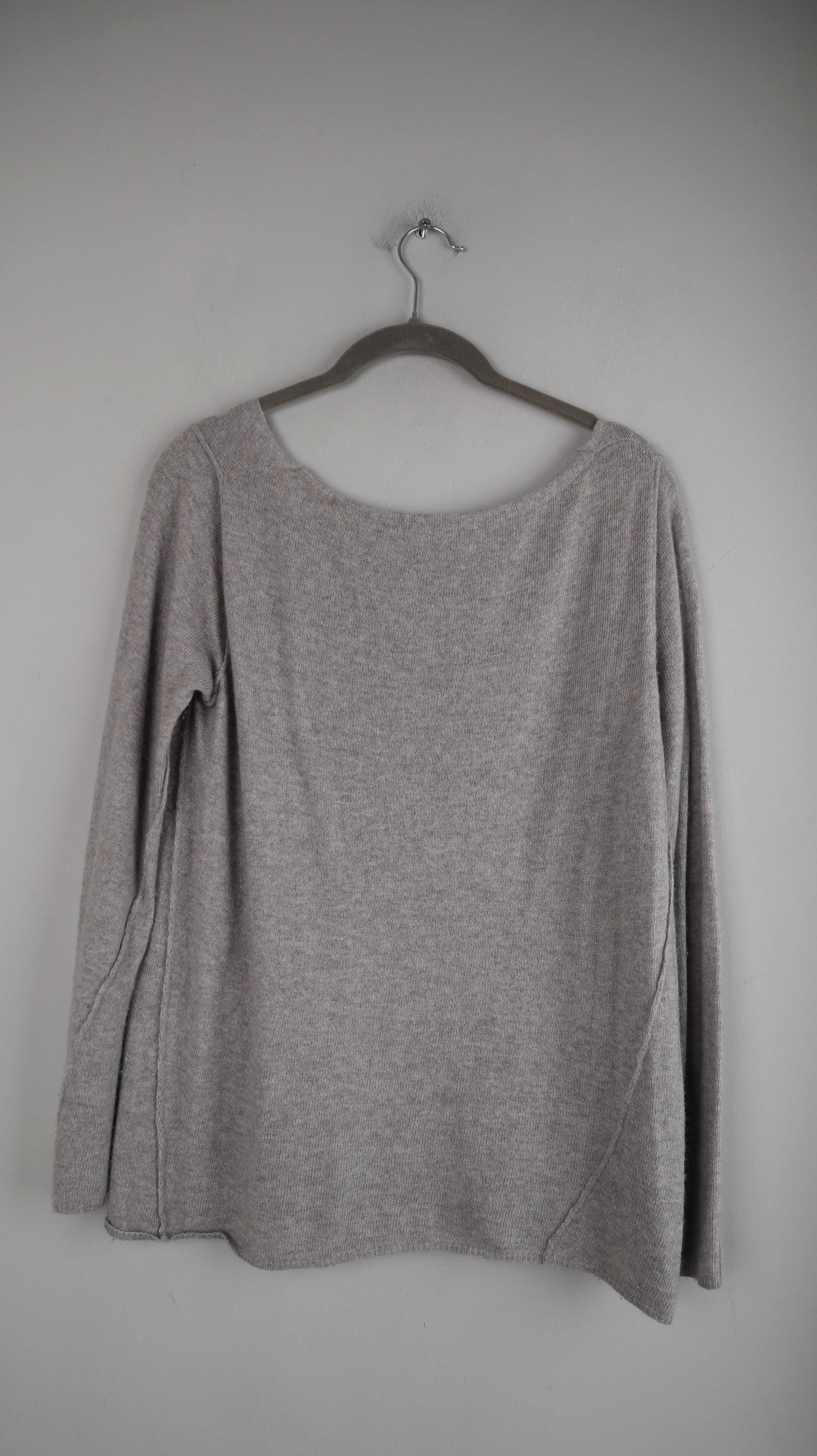 Bloom Pullover Hase 40 L Pailetten Sweater grau bestickt