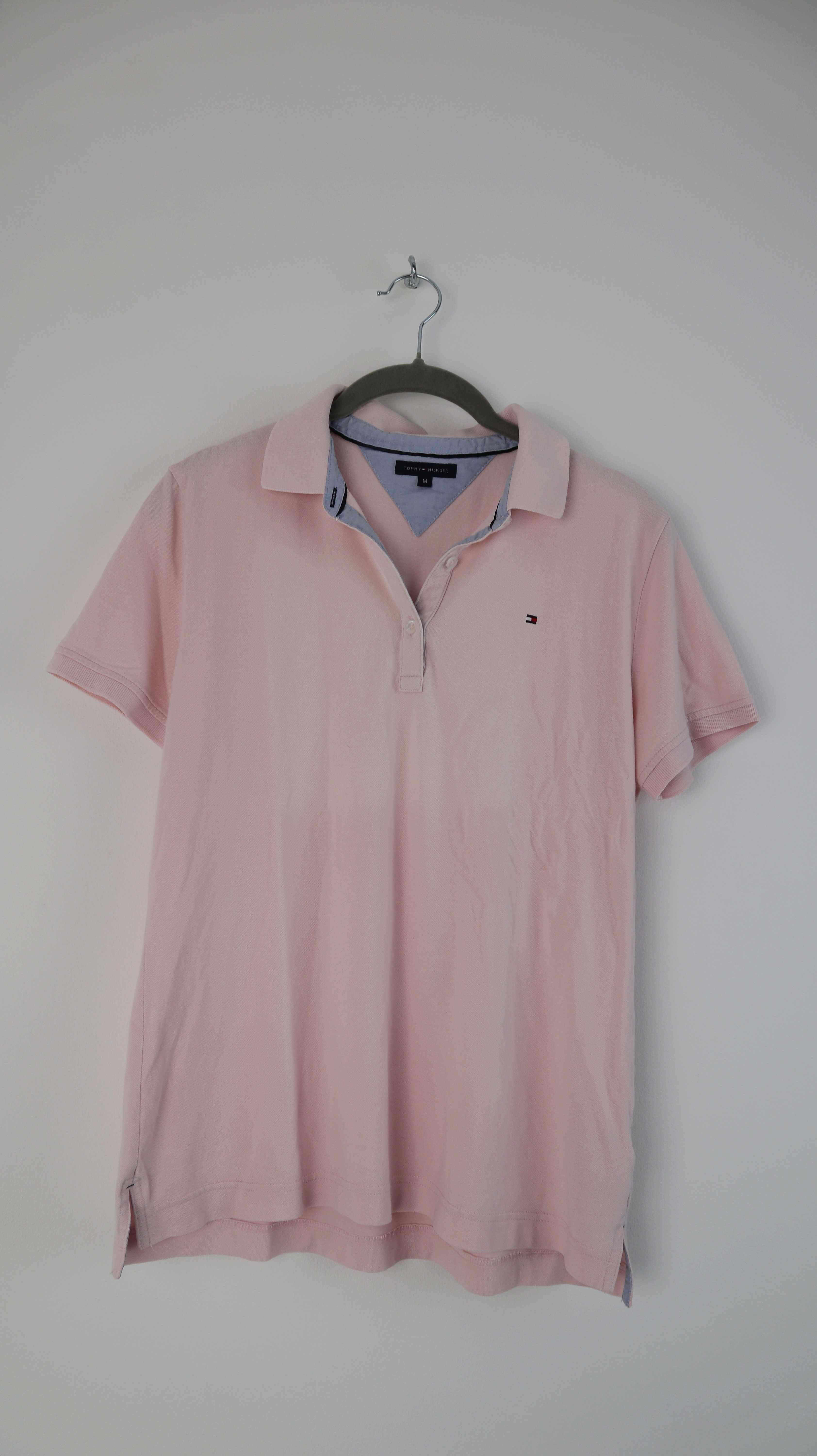 Tommy Hilfiger Polo Poloshirt rosa 38 M basic einfarbig