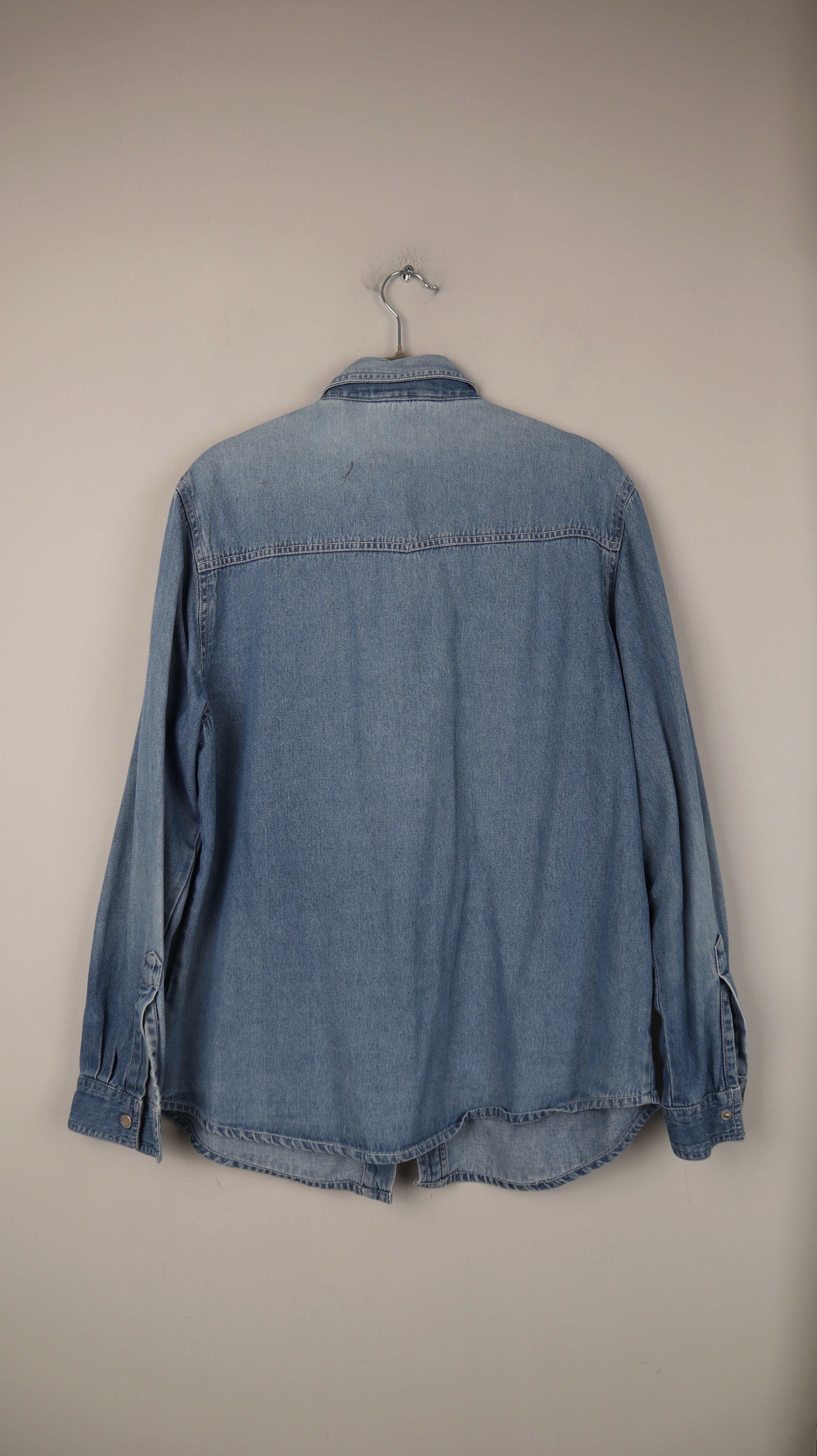 John Baner Jeanshemd Hemd blau denim 38 M blau langarm washed