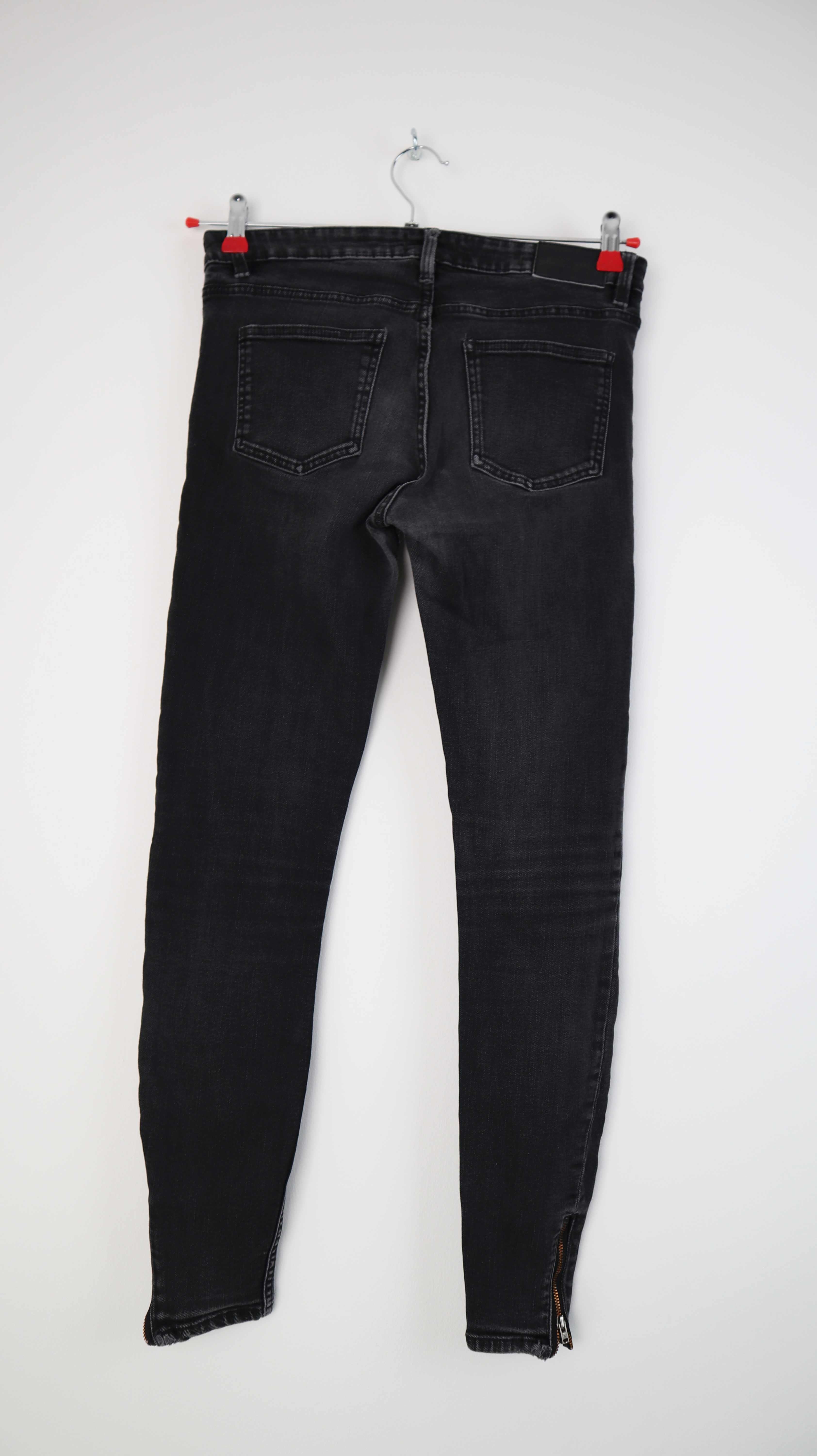 Monki Hose grau slim 29 dunkelgrau Röhrenhose jeans 38 M
