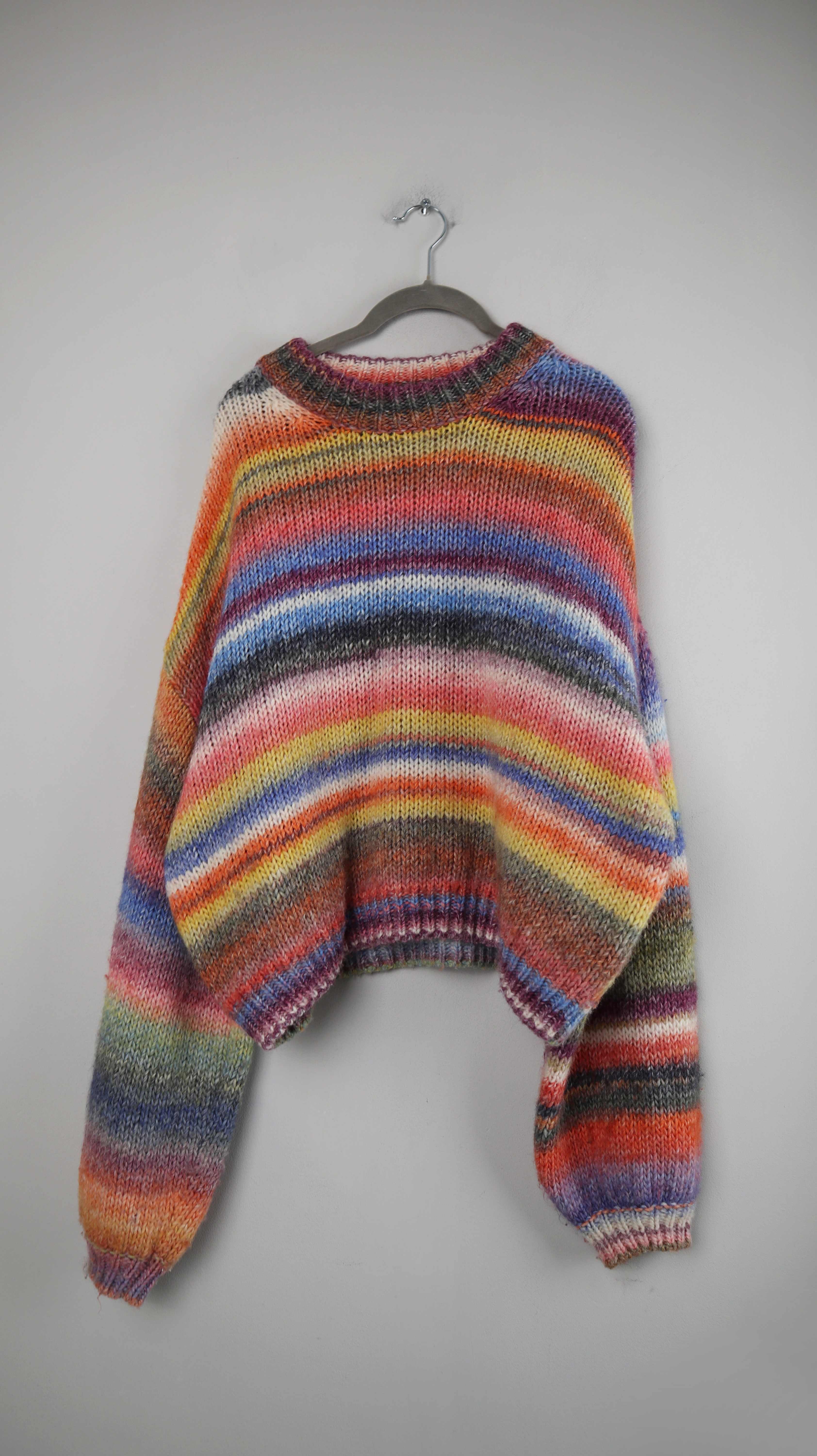 Mads Norgaard Pullover Strickpullover bunt 38 M Wolle gestreift