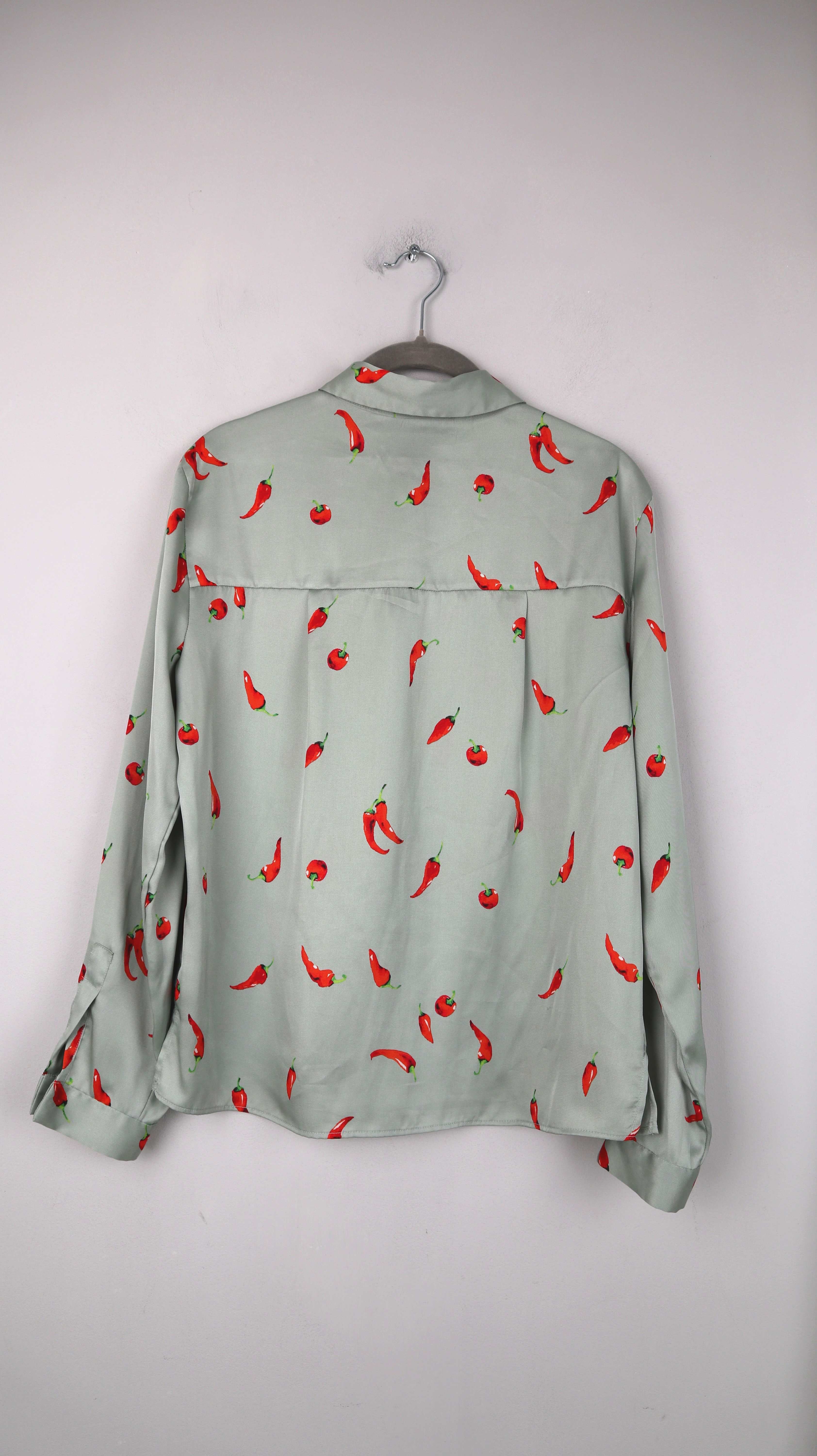 Zara Bluse Türkis Grün Chilli 38 M Ror Chillis Hemd Langarm Pastell