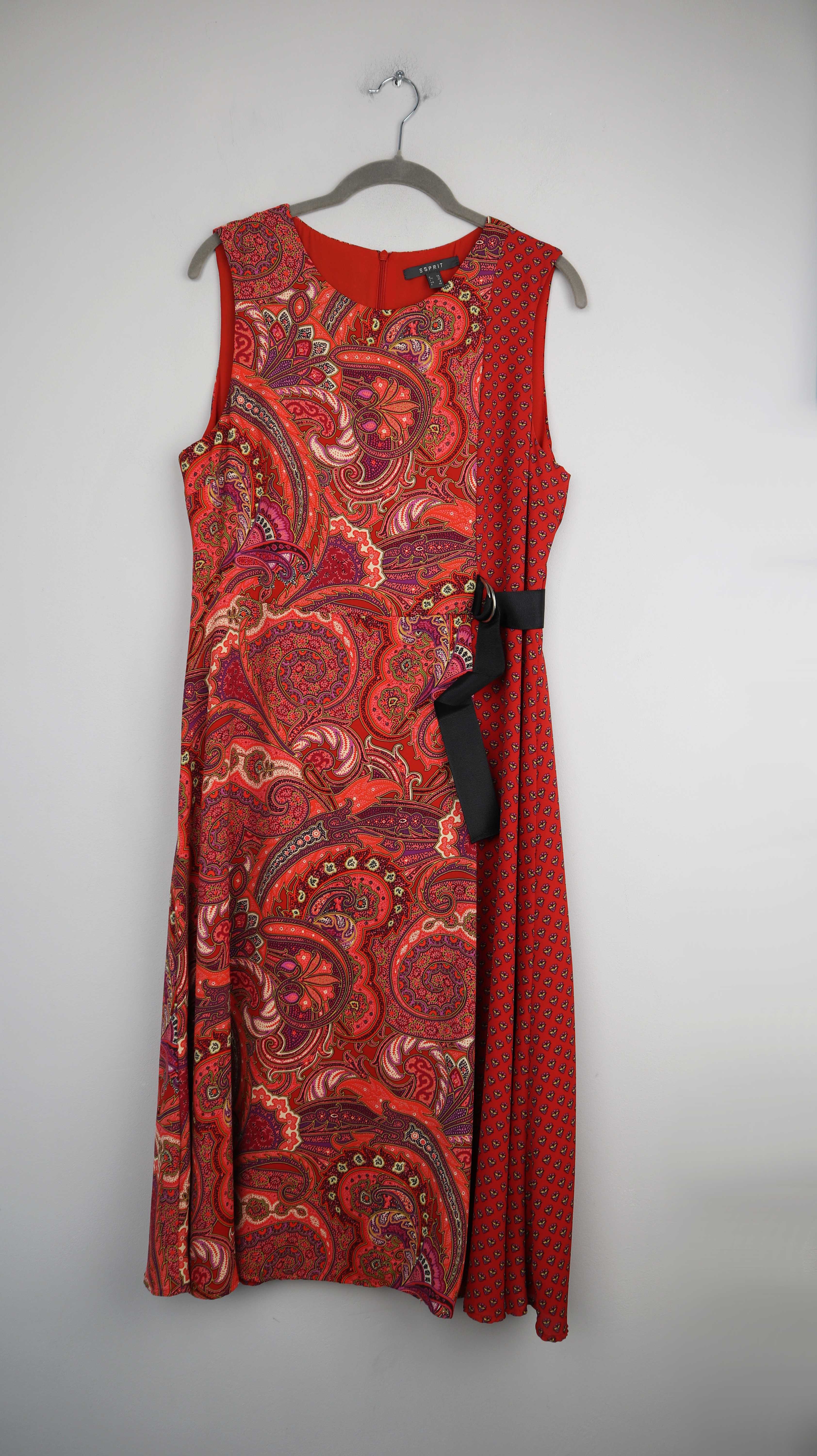 Esprit Kleid Midi Midikleid Paisley 38 M Paisleykleid