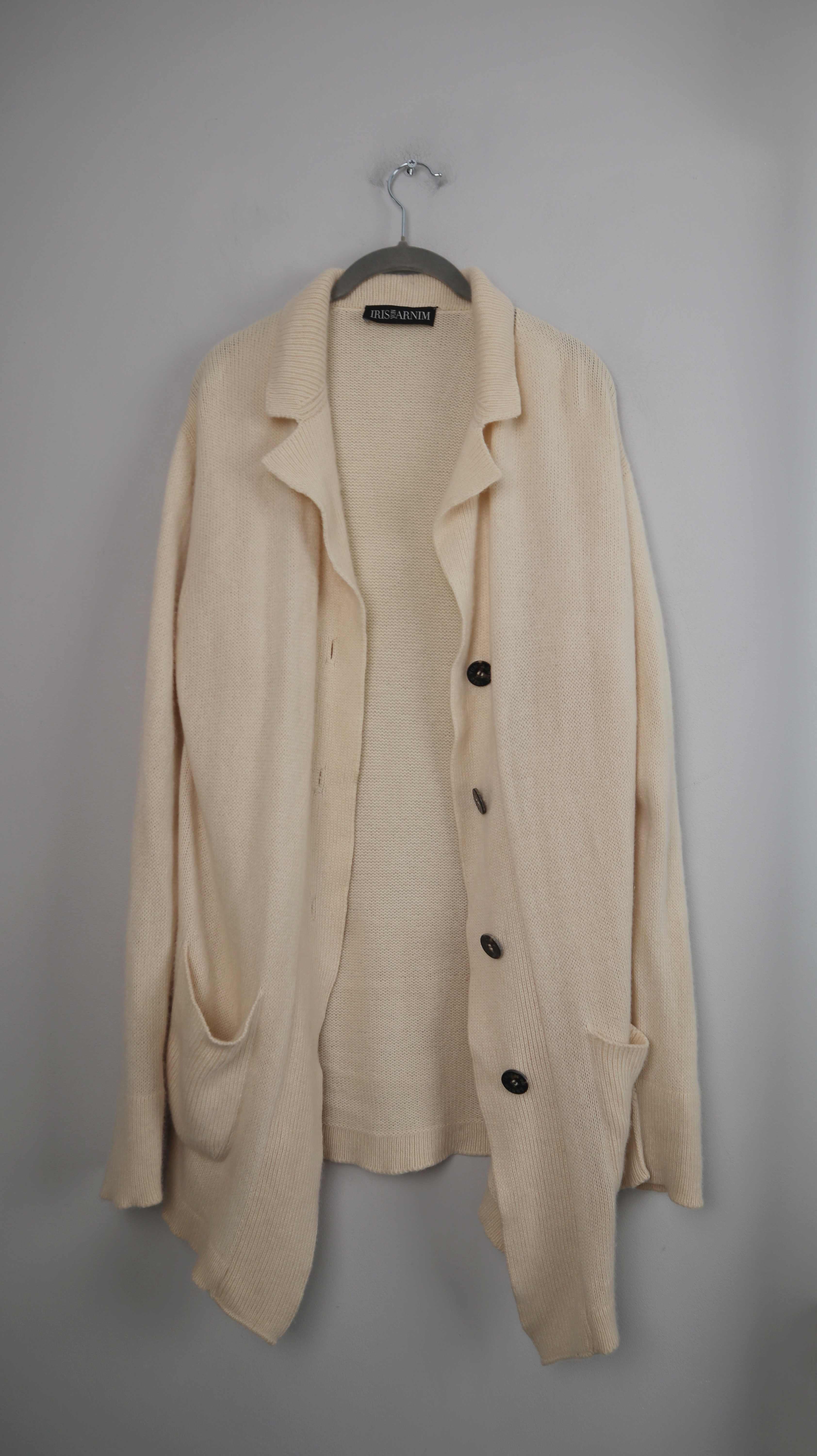 Iris von Arnim Strickjacke 40 L Creme Beige Cashmere Cardigan Jacke