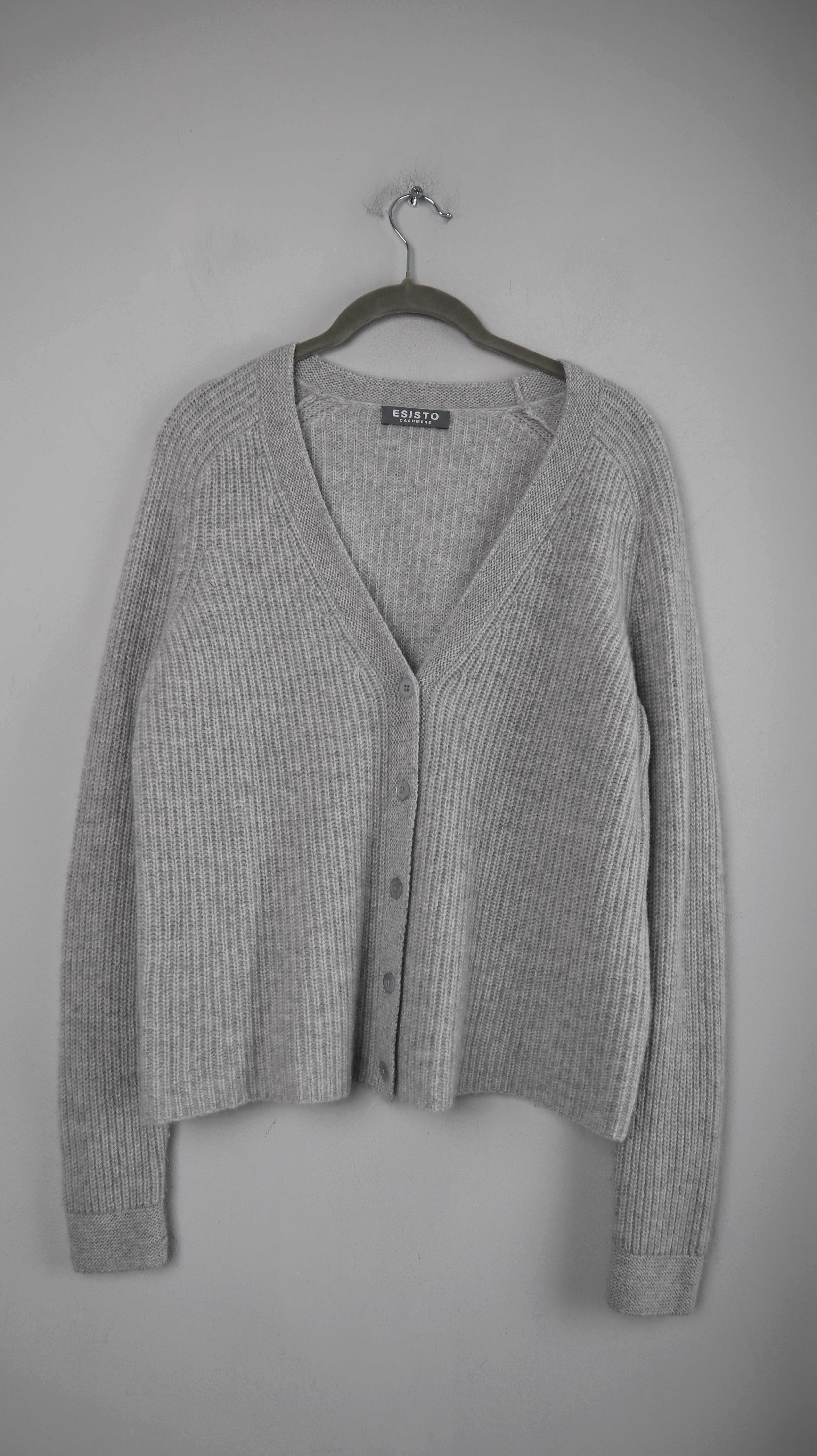 Esisto Cardigan Grau Strickjacke 38 M Cashmere