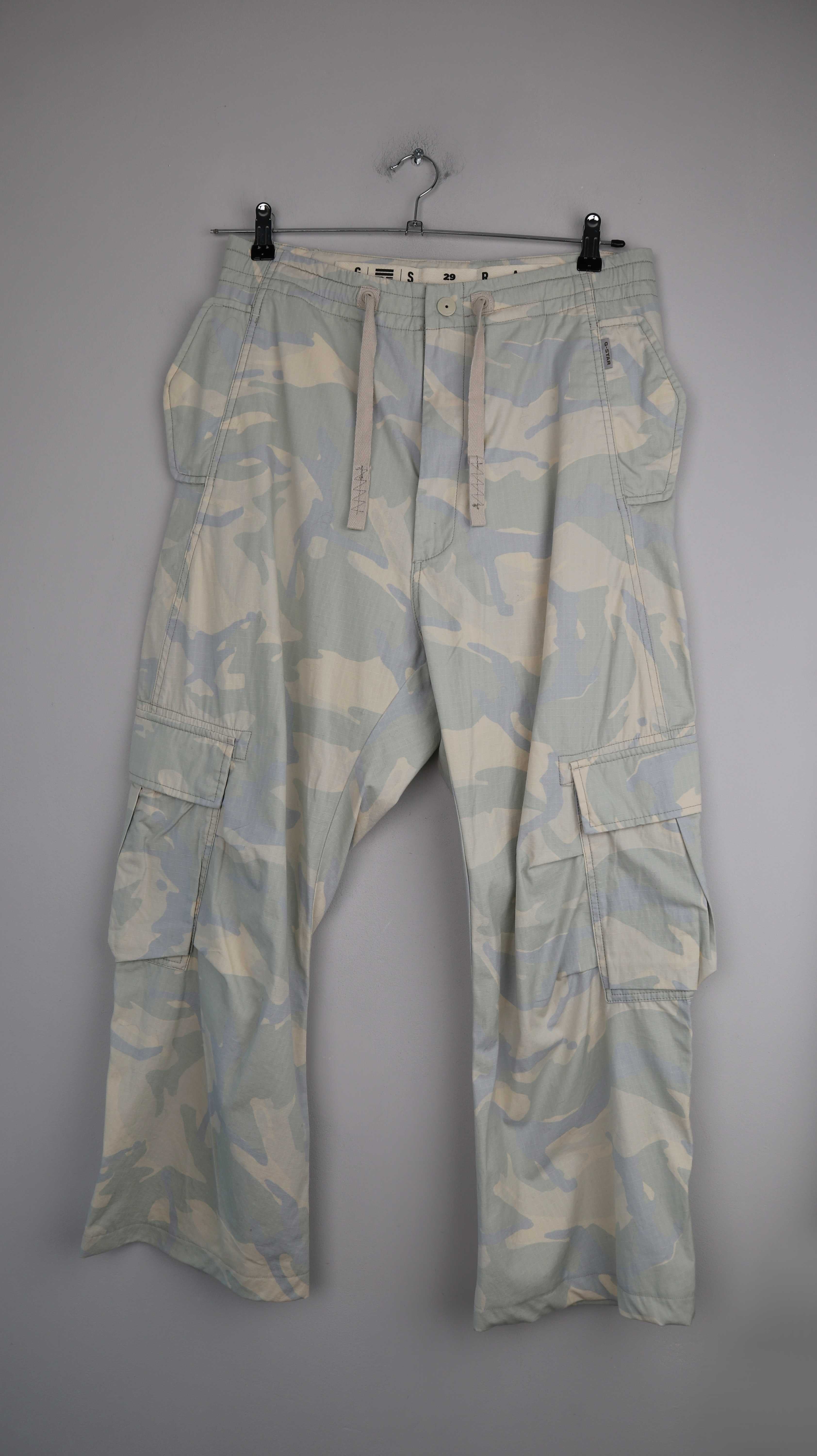 G-Star Hose Camouflage Trackpants weiß blau 29 38 M 90s