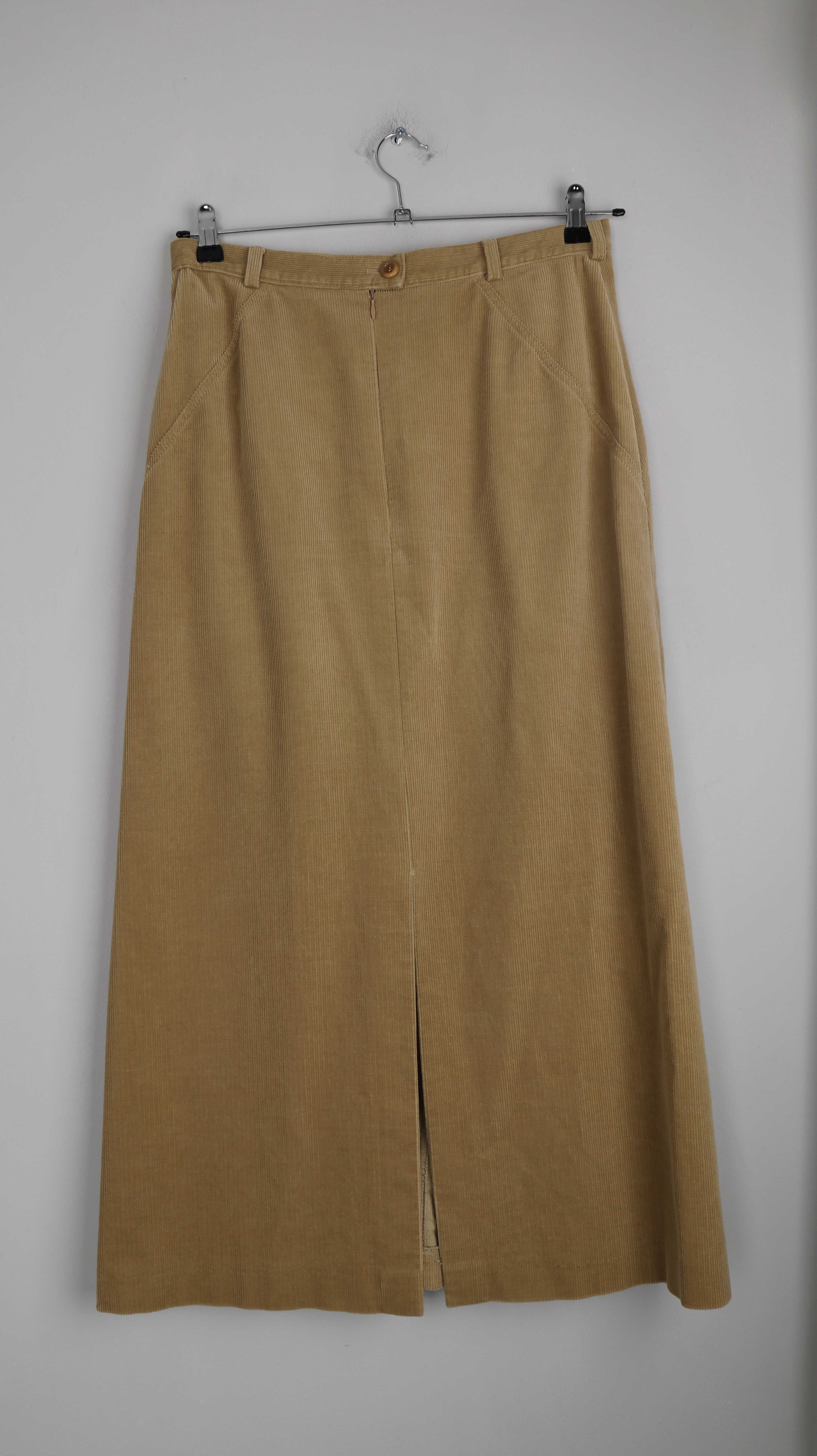 Lucia true Vintage Rock Braun Cordrock Maxi Maxirock Beige 40 L