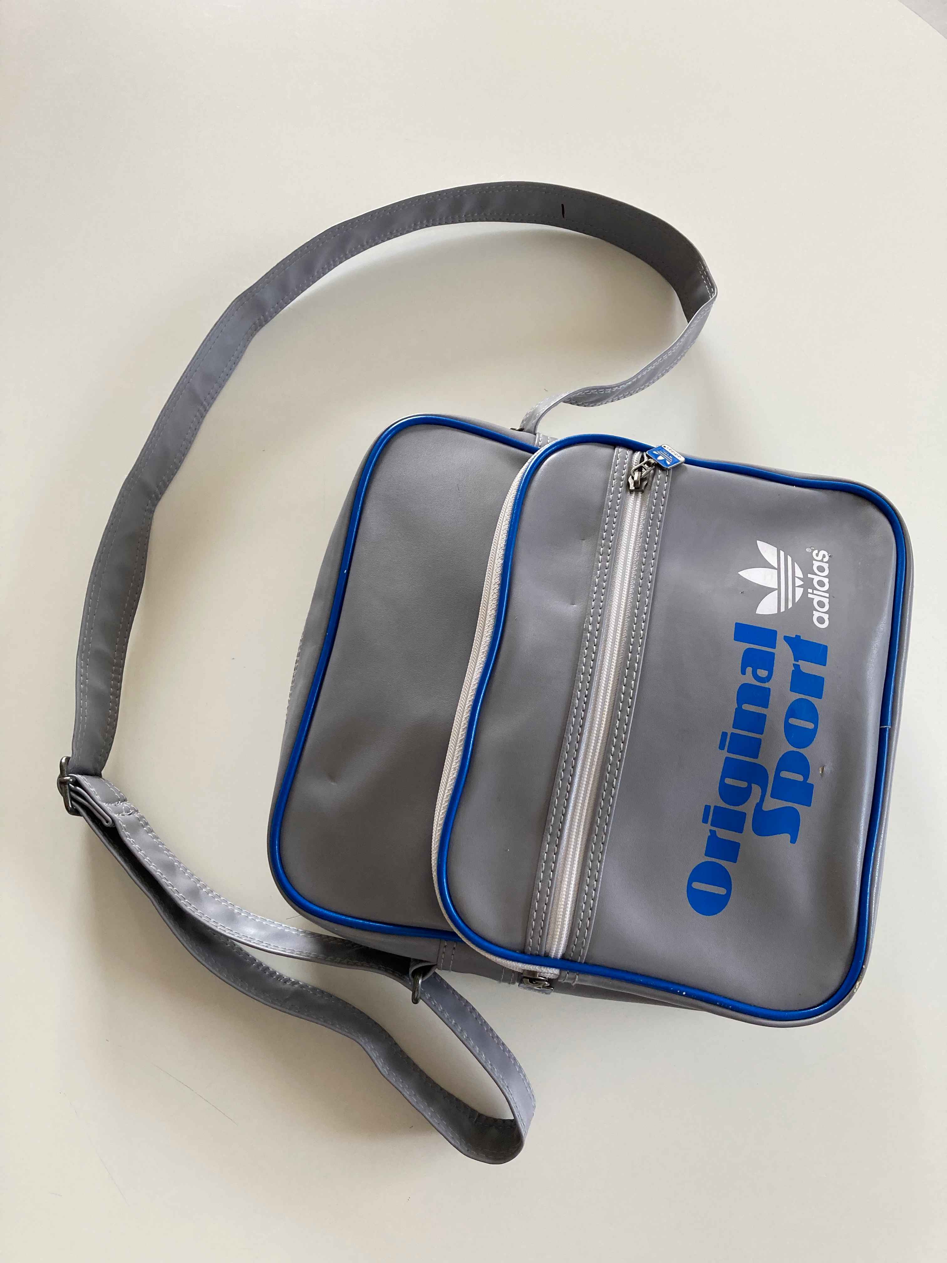 Adidas Umhängetasche Original Sport Grau Shopper Tasche Ledertasche