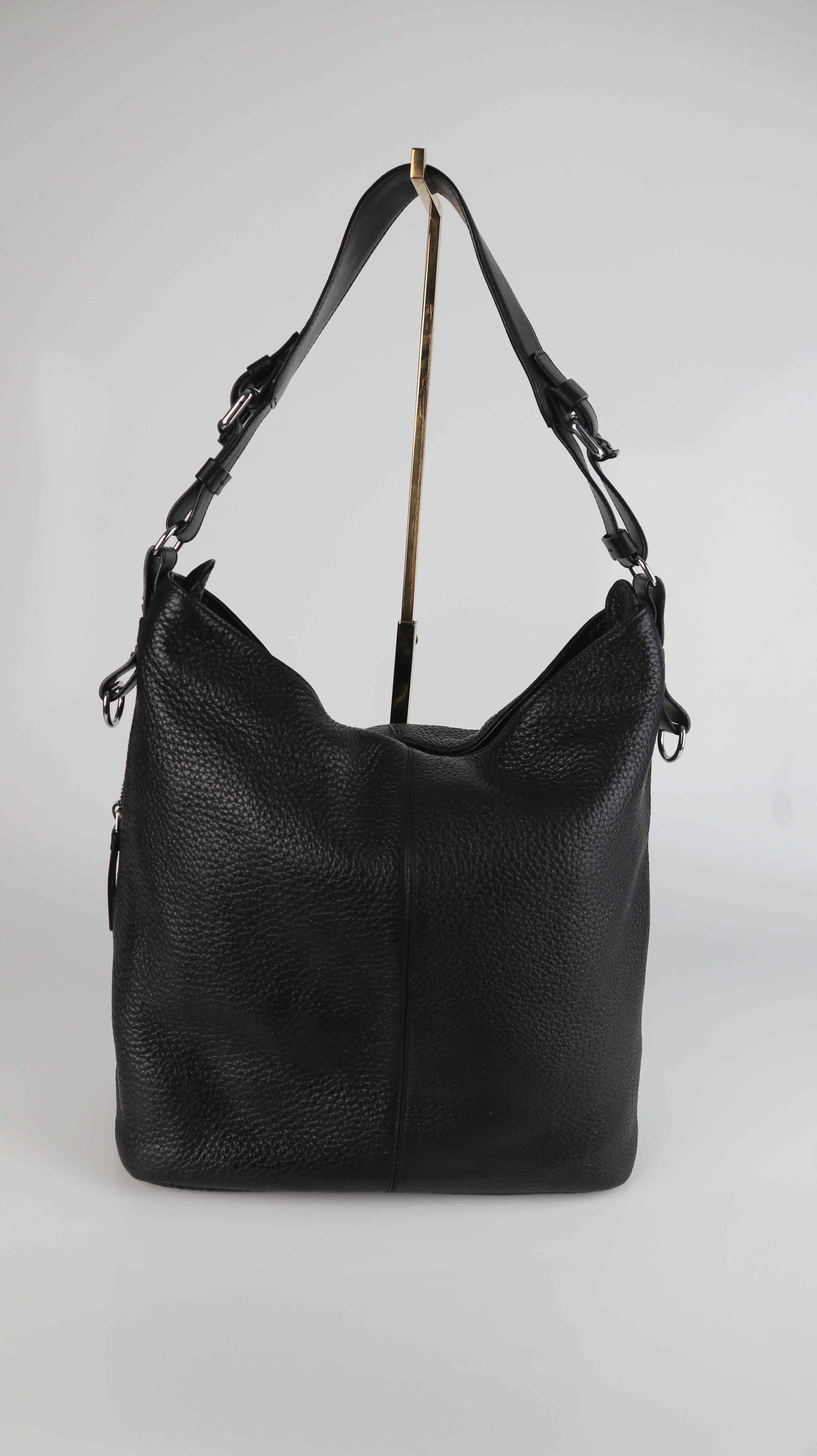 &other stories Tasche Ledertasche Schultertasche Shopper basic schwarz