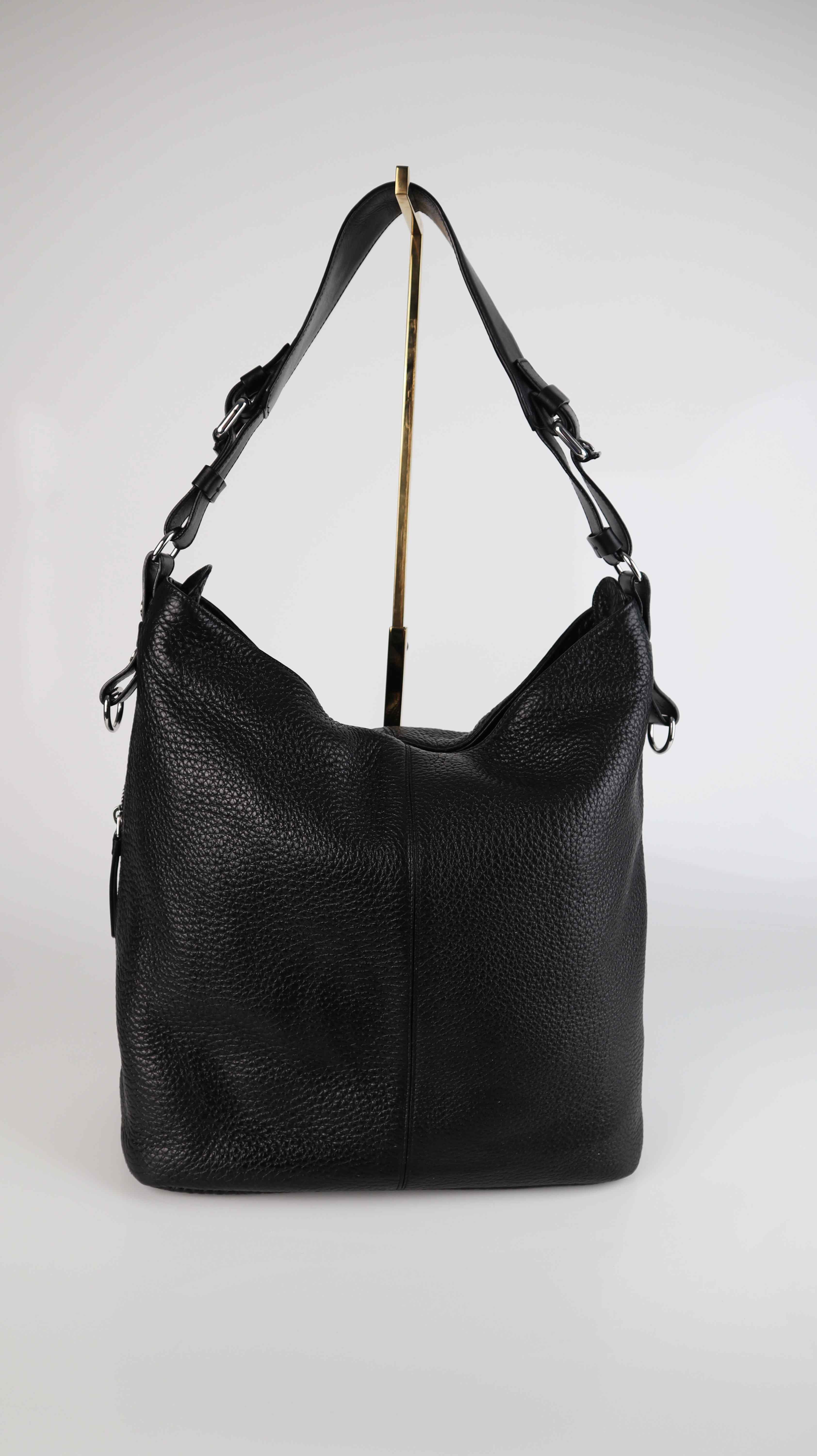 &other stories Tasche Ledertasche Schultertasche Shopper basic schwarz