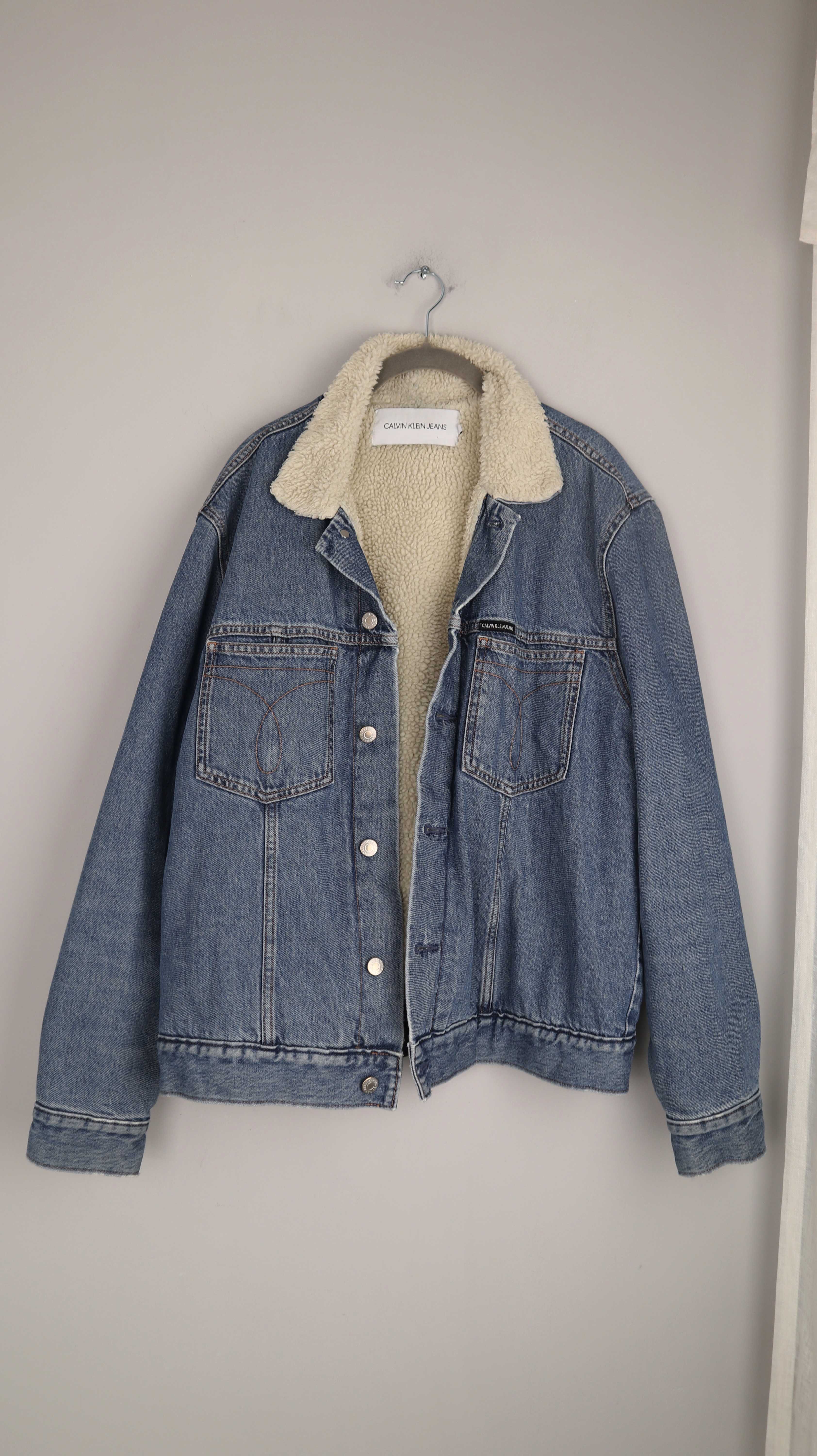 Calvin Klein Jacke Jeansjacke Truckerjacke gefüttert Blau denim L