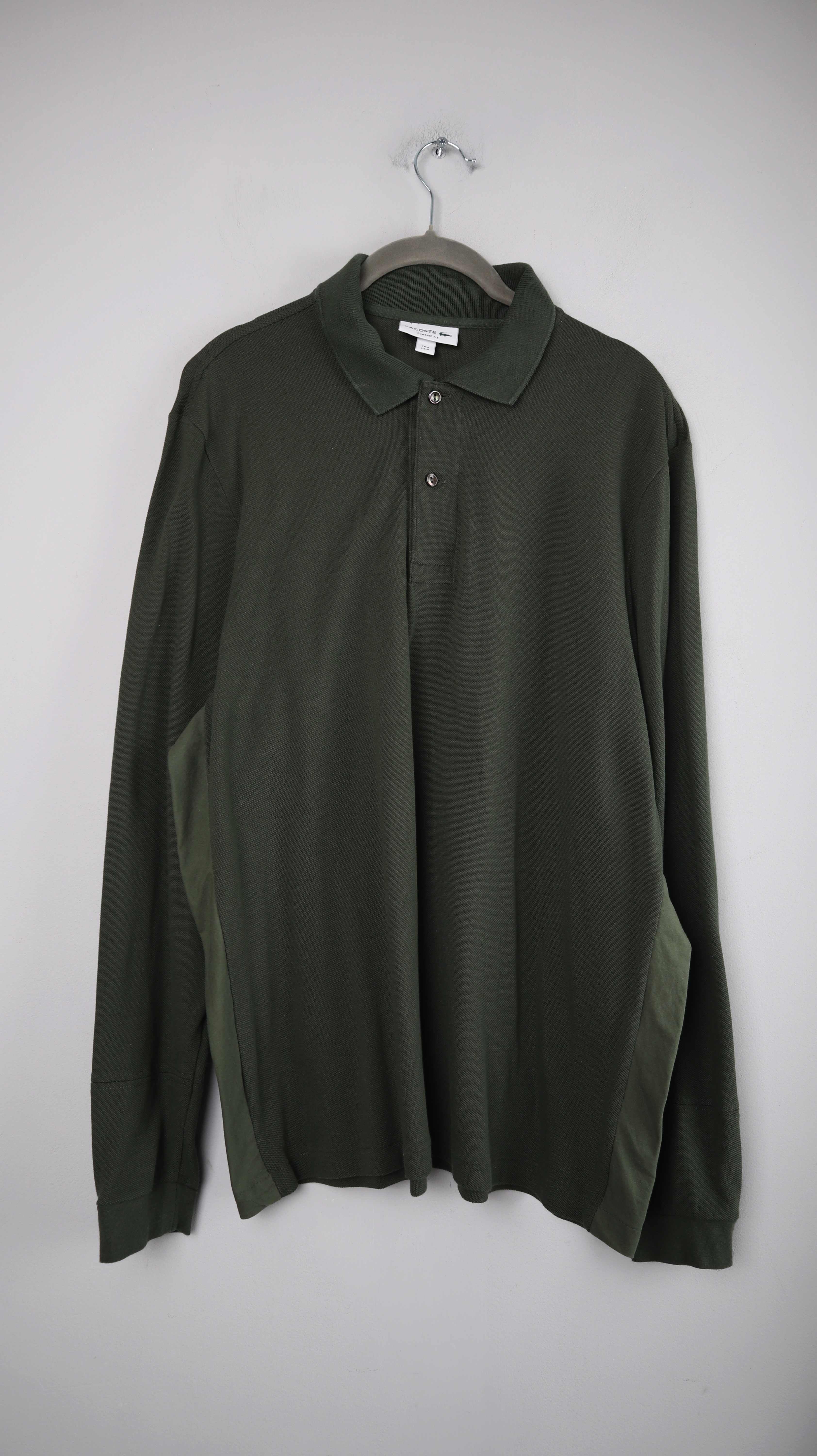 Lacoste Longsleeve Shirt Oberteil dunkelgrün M classic fit Grün
