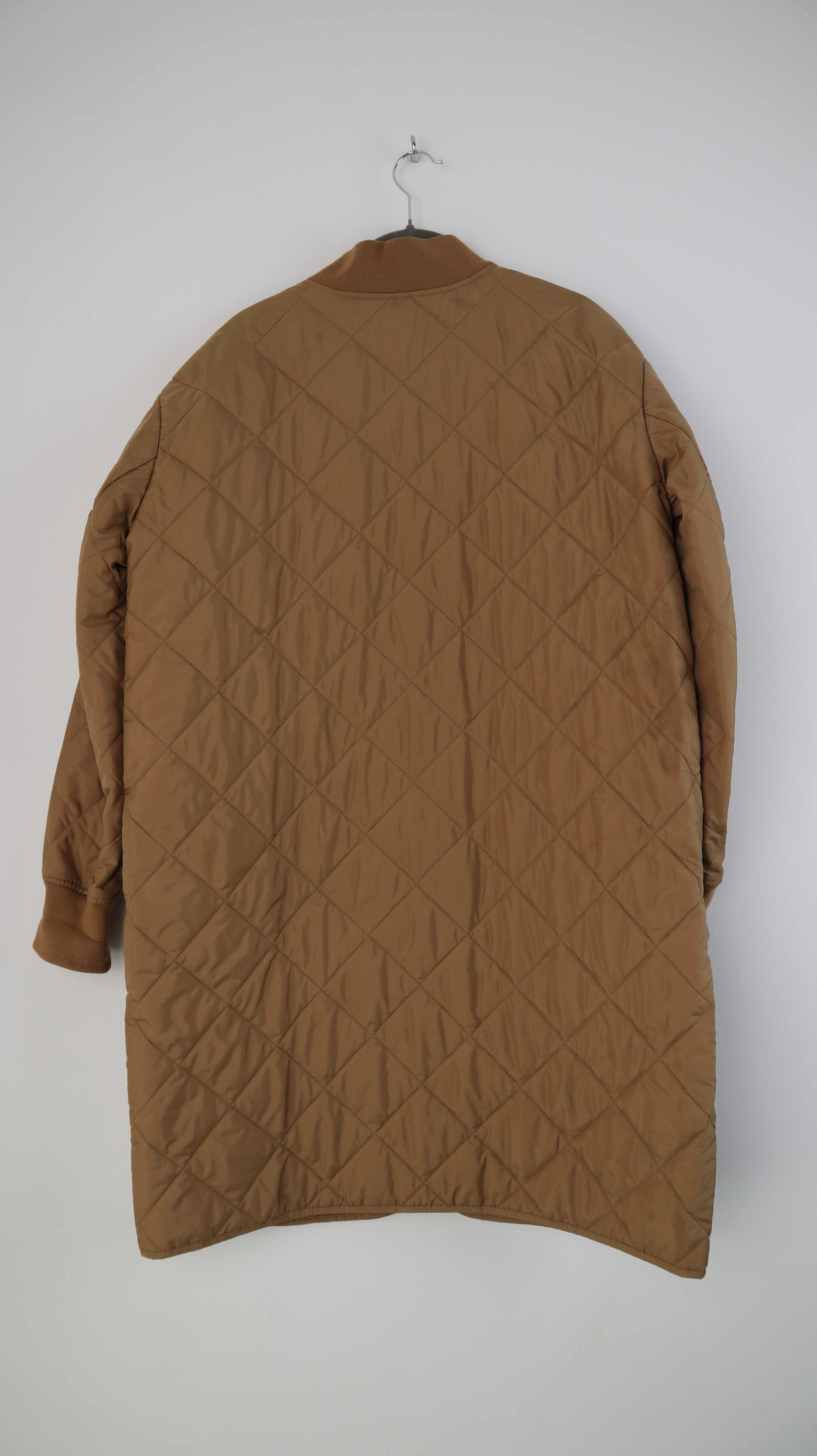 Arket Mantel brain 34 Steppmantel boxy Jacke lang oversized