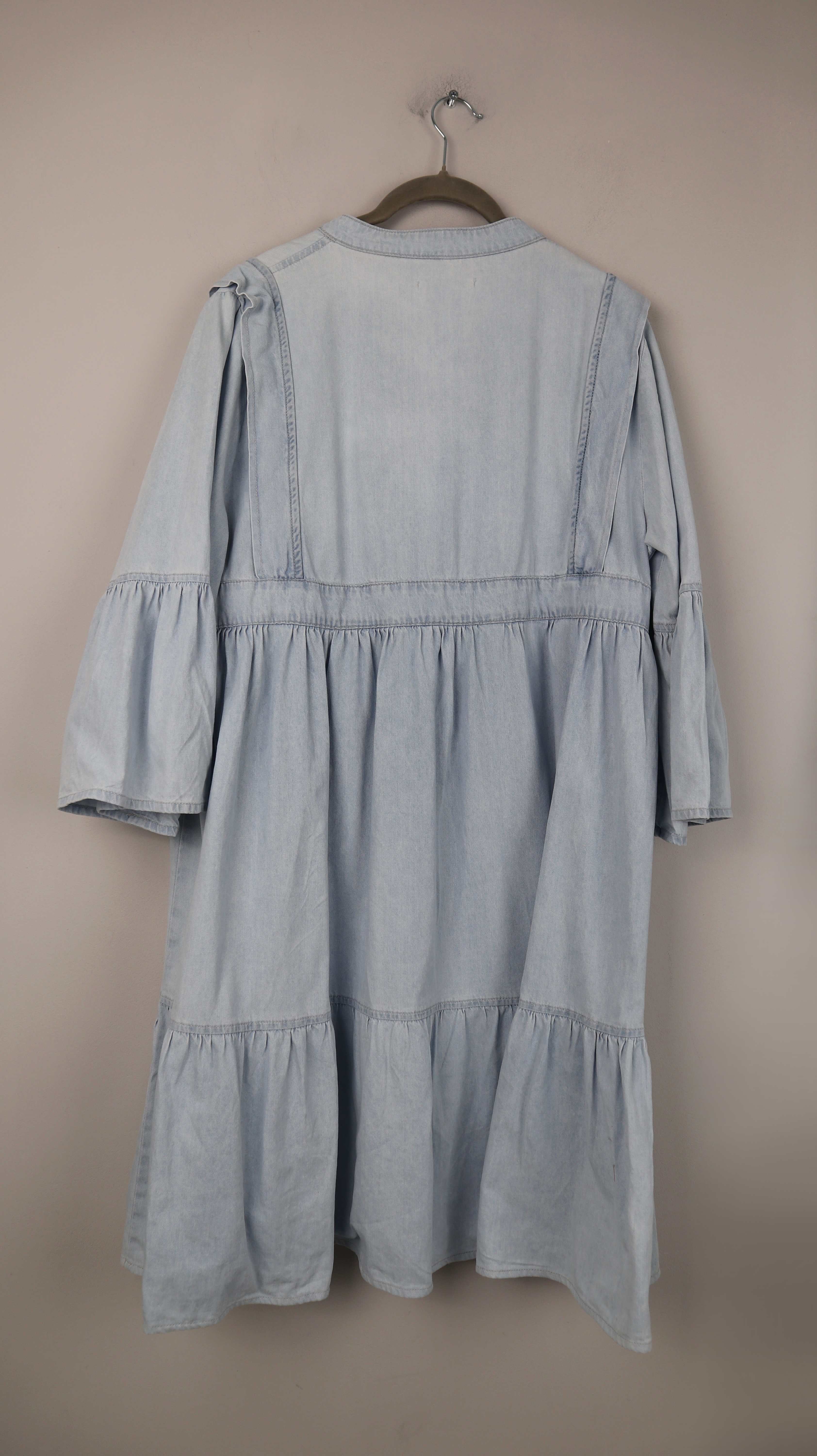 Drykorn Kleid Jeanskleid 40 L denim blau hellblau Midi Midikleid