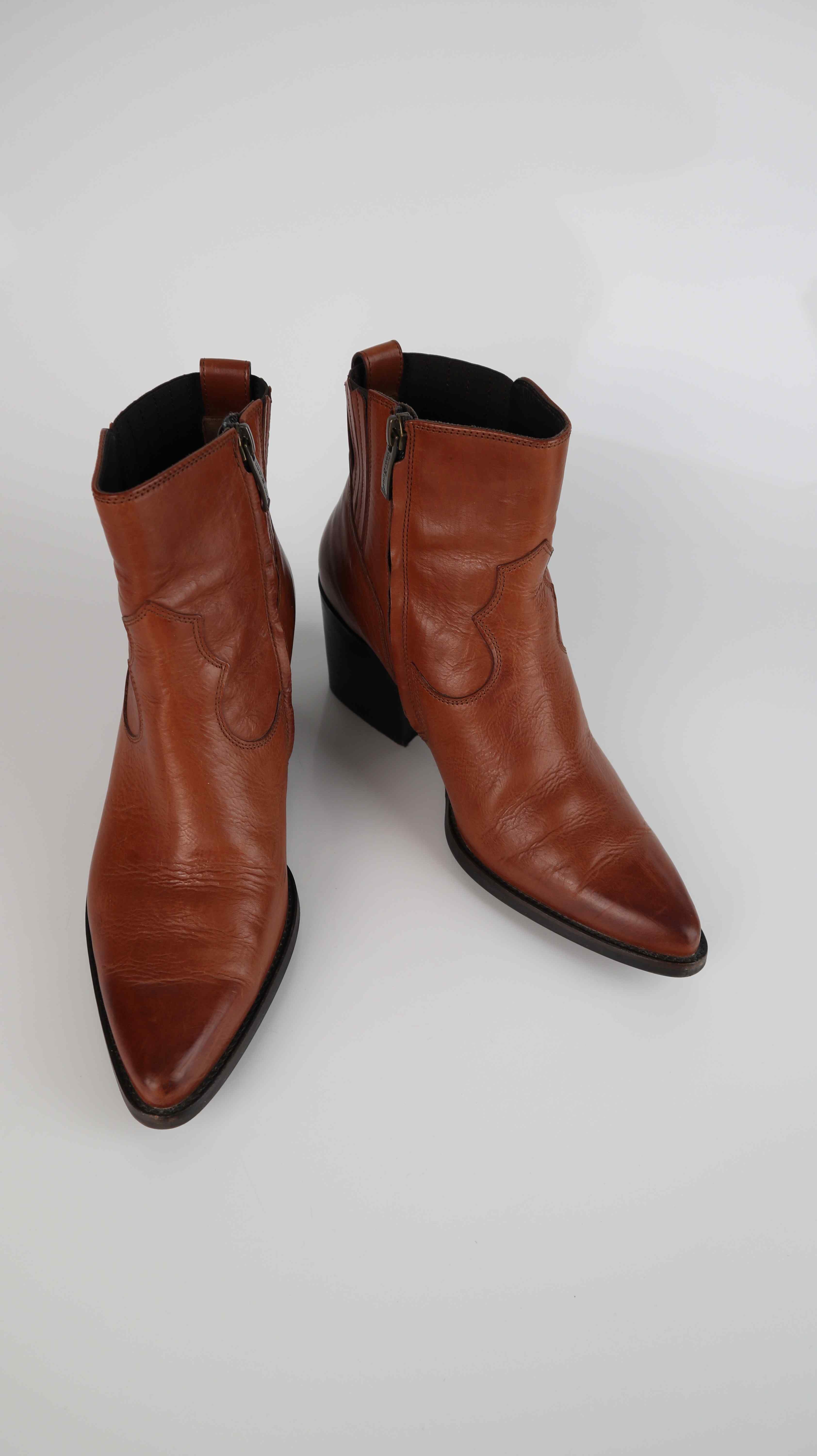 Paul Green Stiefeletten Stiefel braun Lederstiefel 5 38 spitz