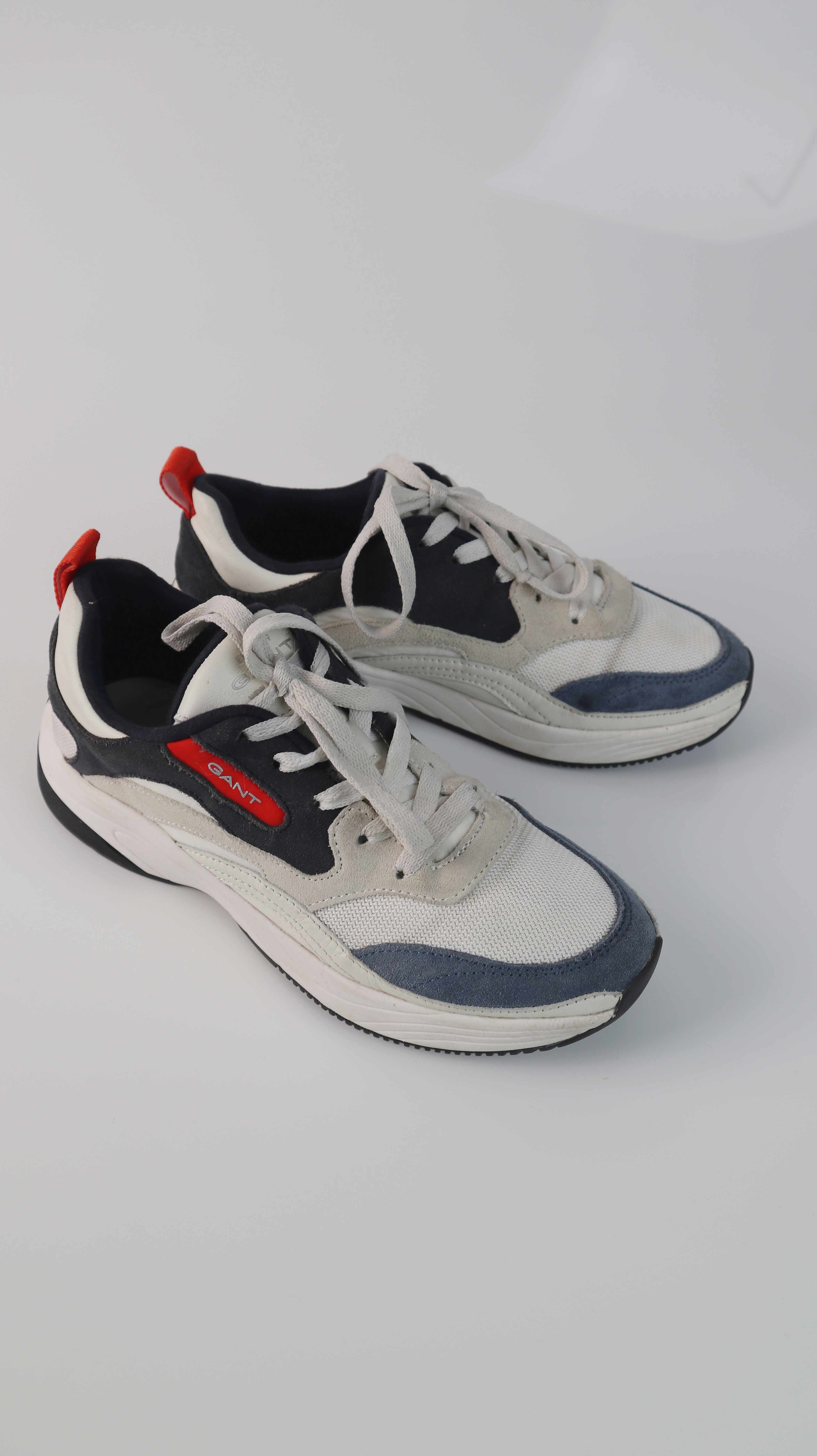 GANT Sneaker Turnschuhe 38 weiß blau rot Schnürer