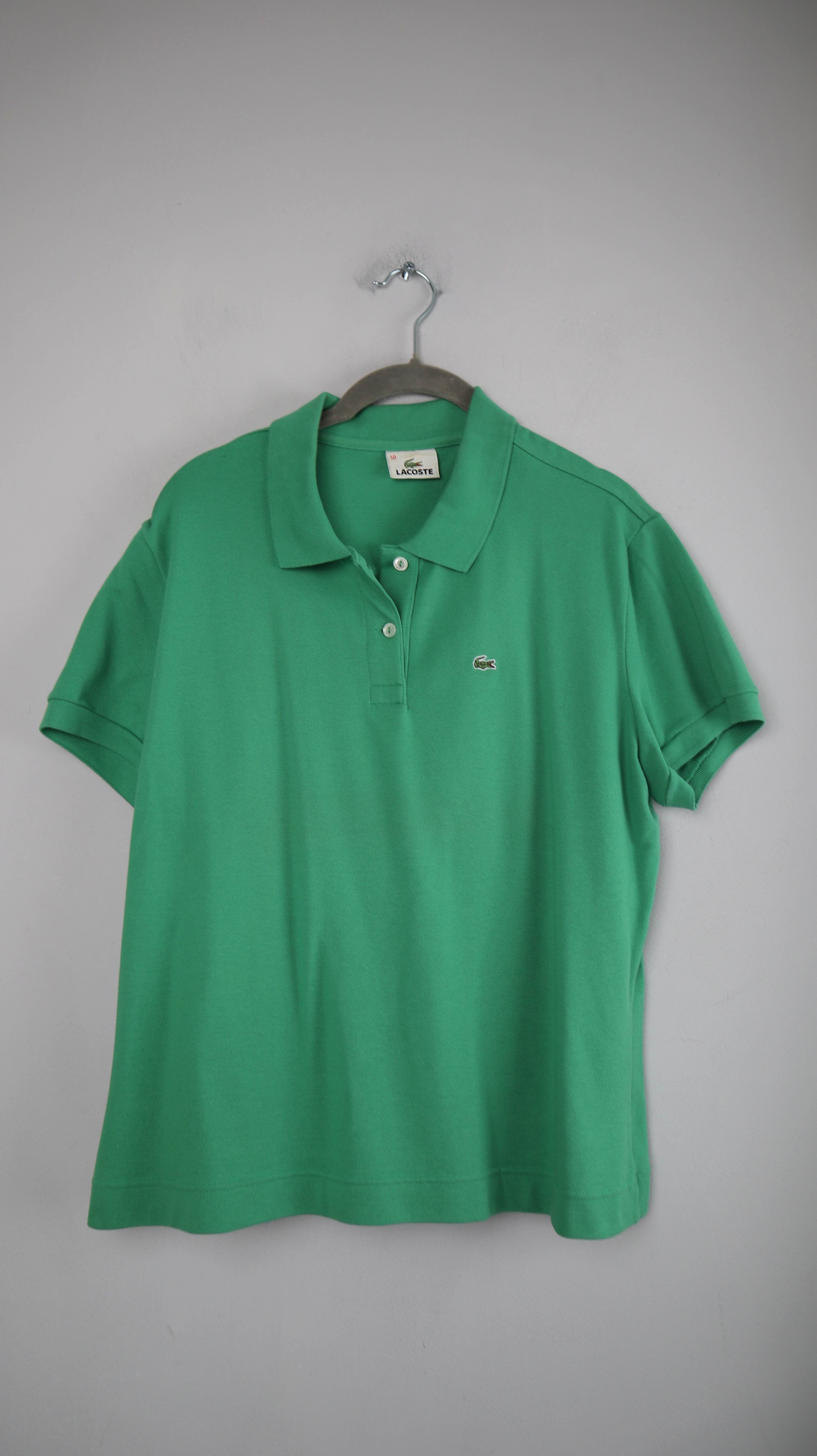 Lacoste Polo Shirt T-Shirt grün 50 Poloshirt L einfarbig Oberteil
