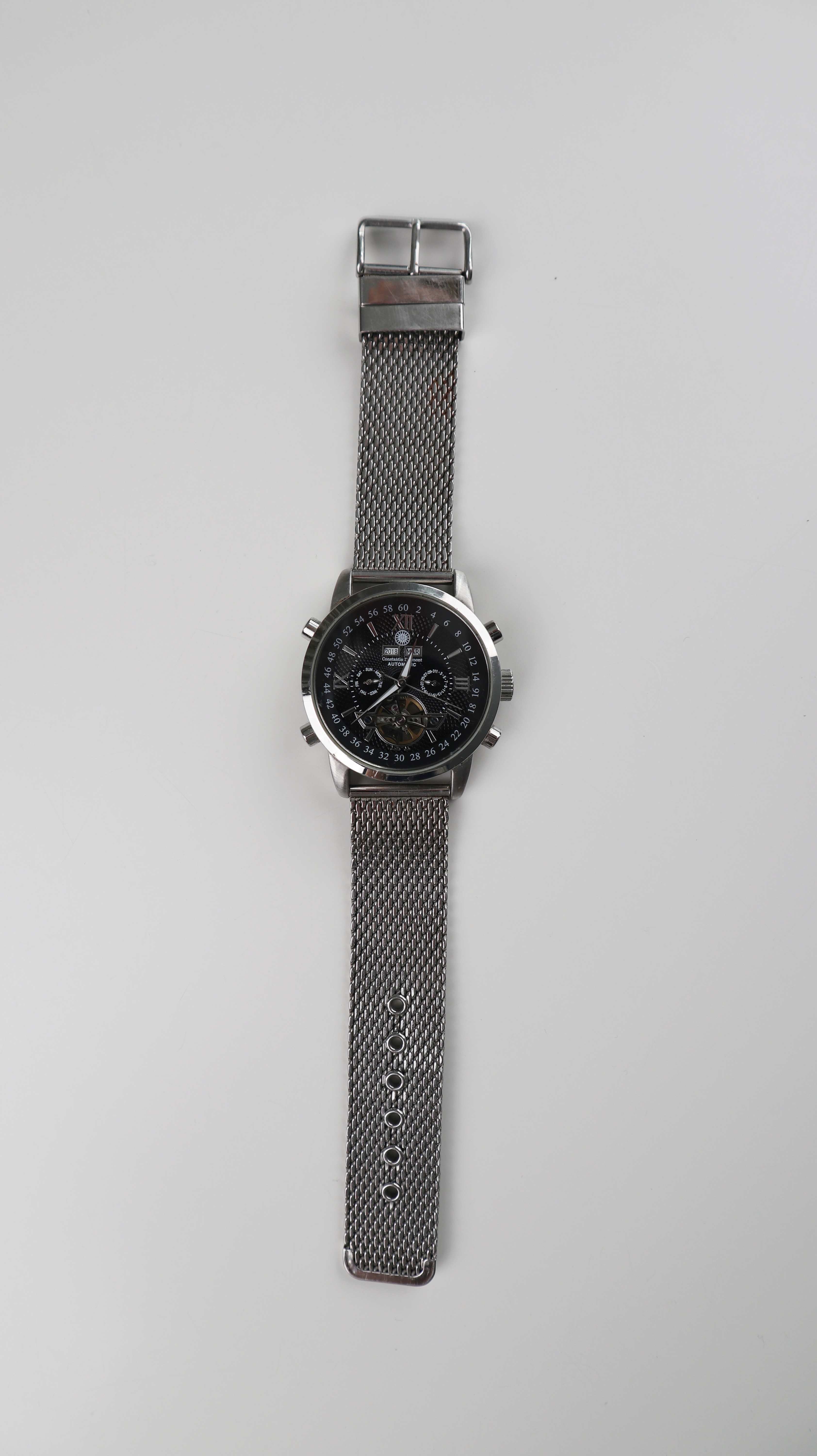 Constantin Durmont Uhr Armbanduhr Silber Chrom