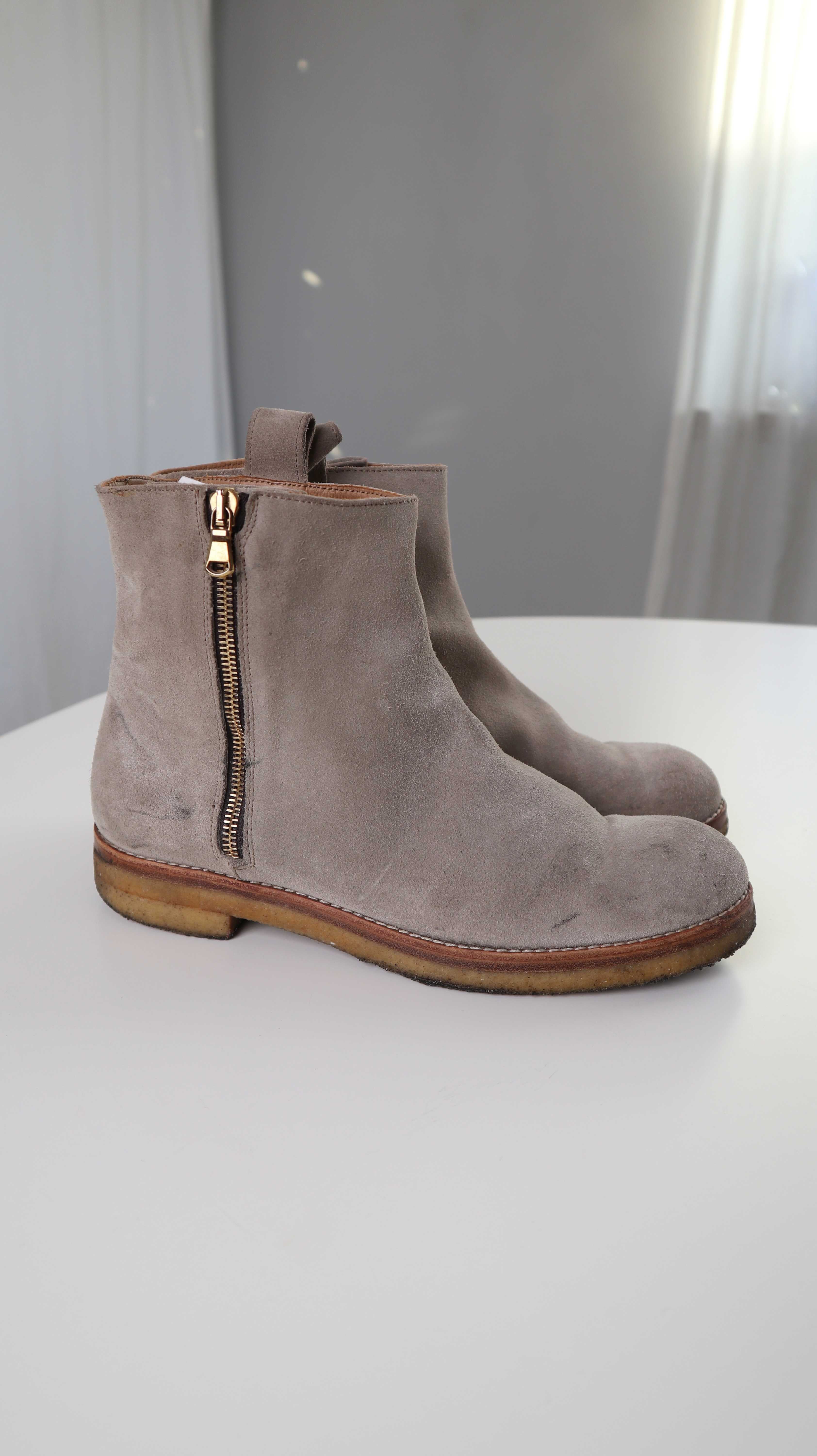 Closed Halbschuhe 40 Braun Leder Beige Stiefel Stiefeletten