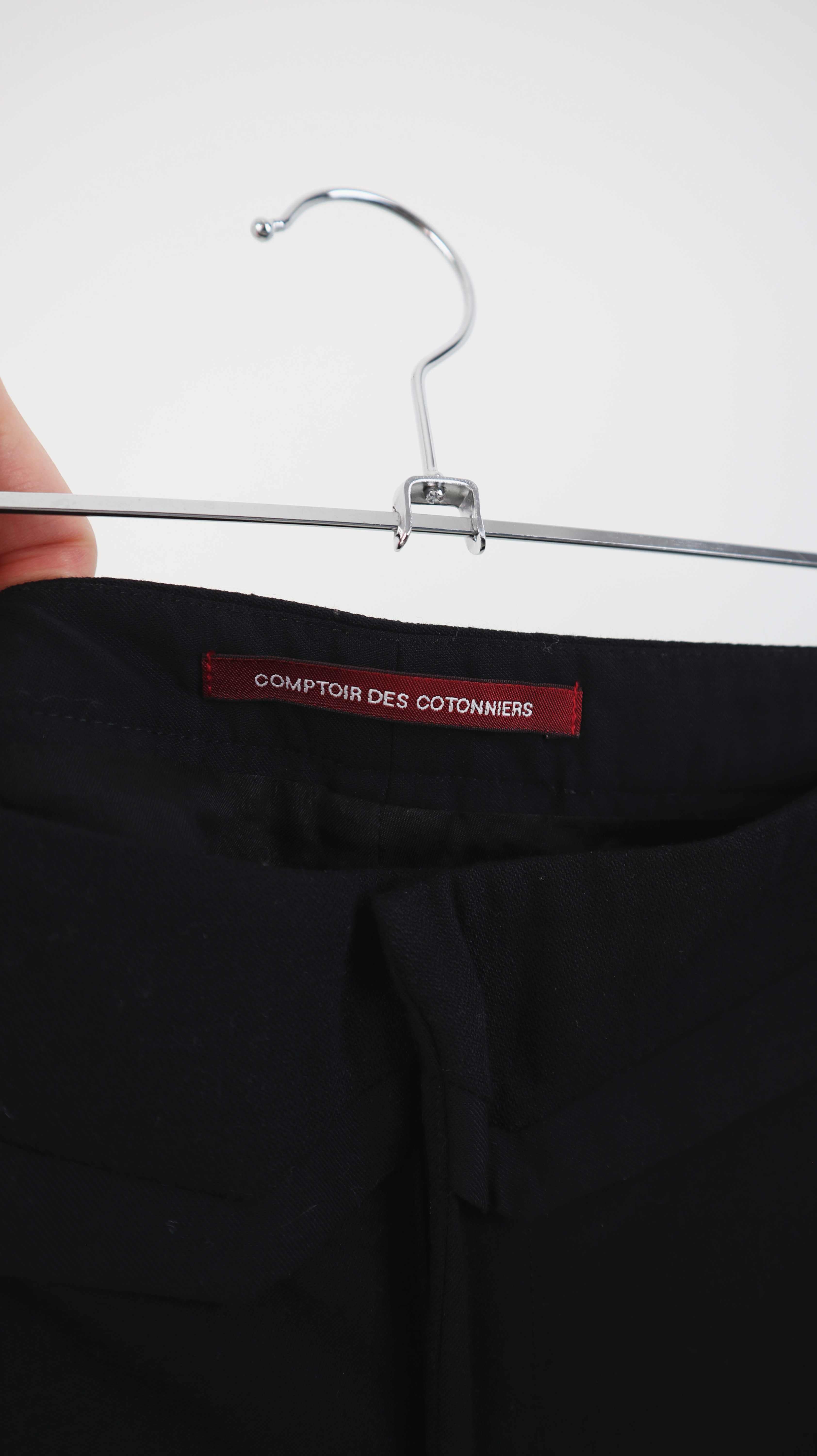 comptoir des cotonniers Hose schwarz 36 S Wollhose straight fit