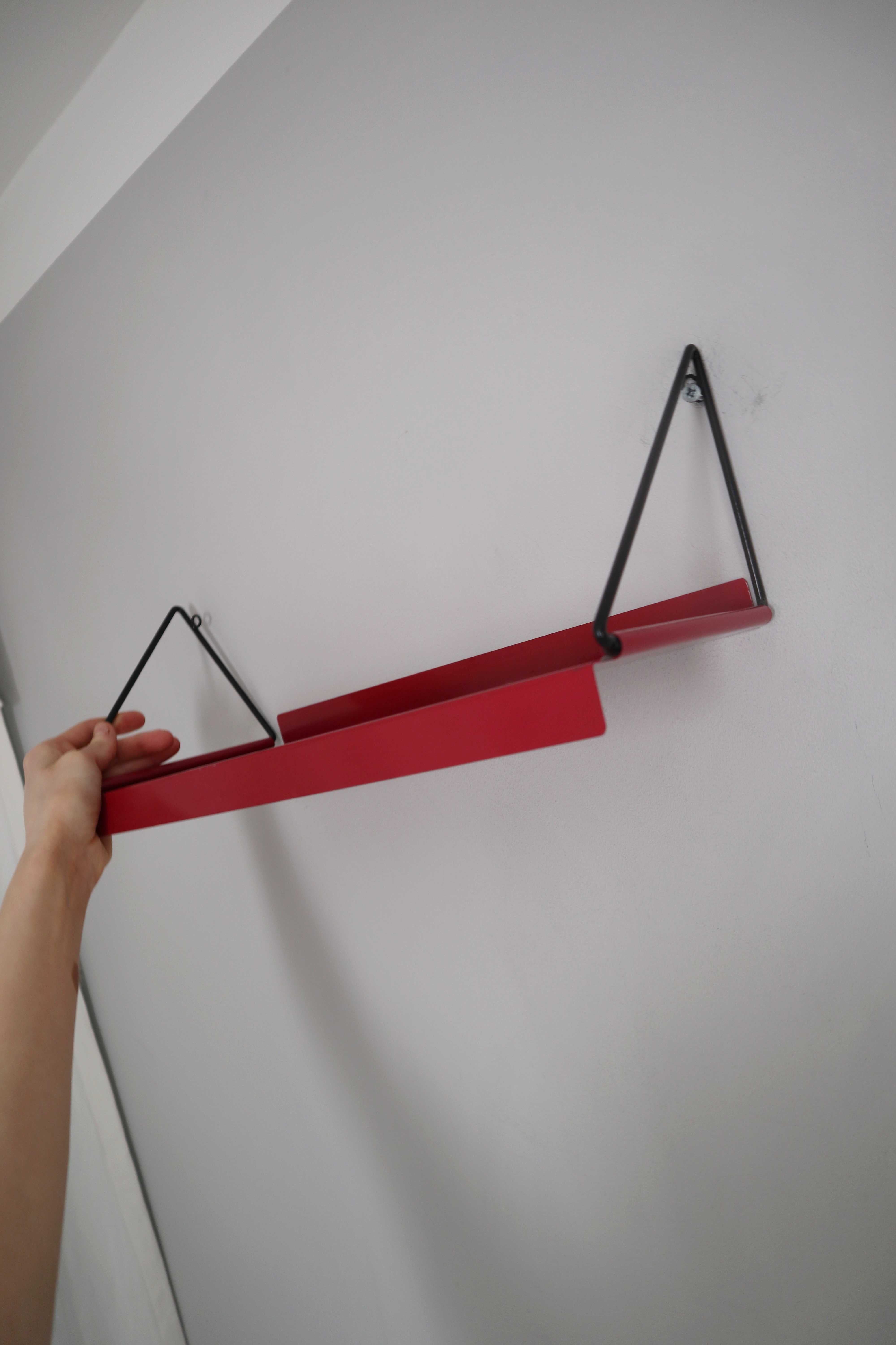 Regal Metallregal rot String 70er Style Ablage