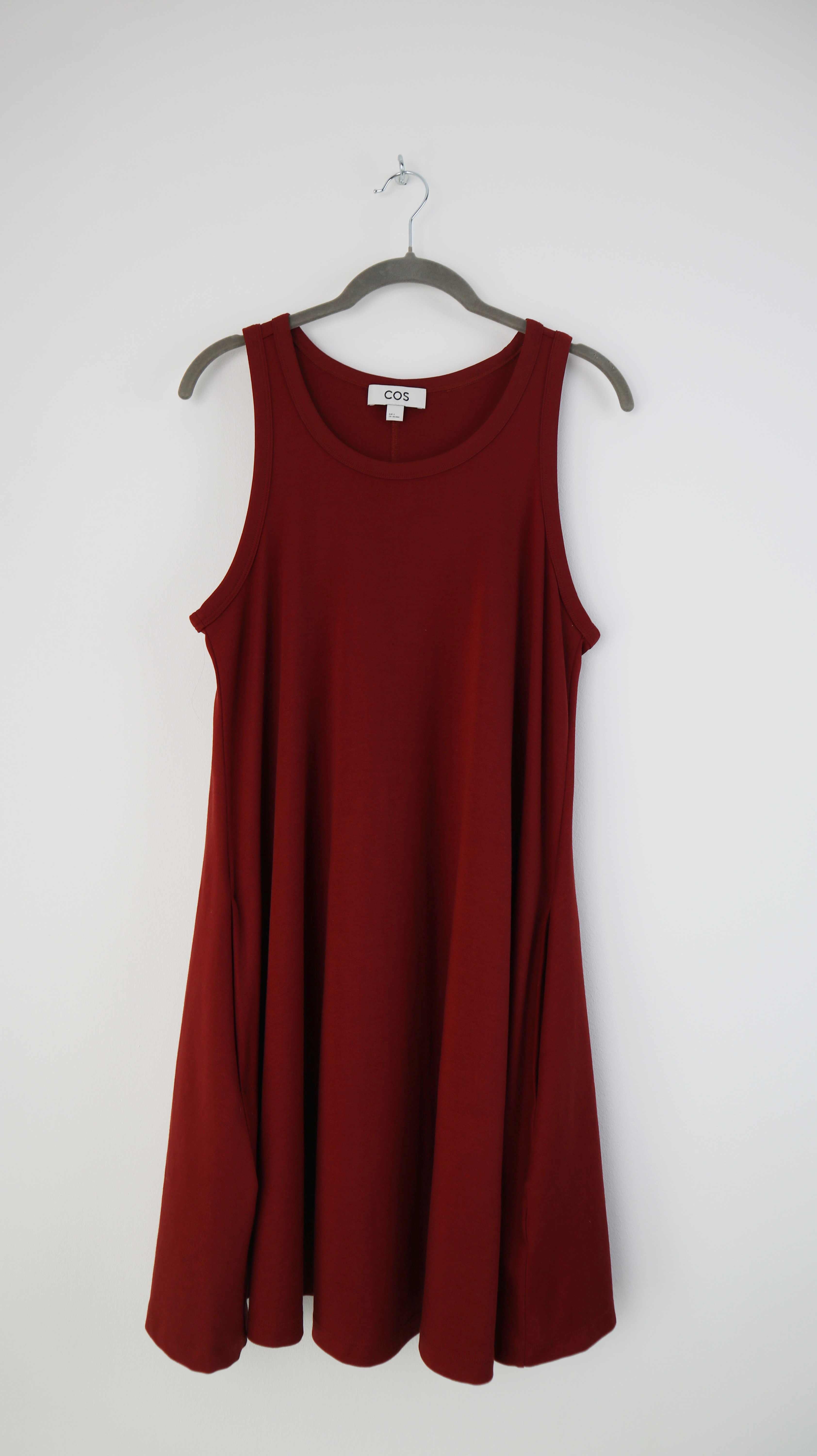 COS Top Rot 36 S Kleid Midi Midikleid Shirt