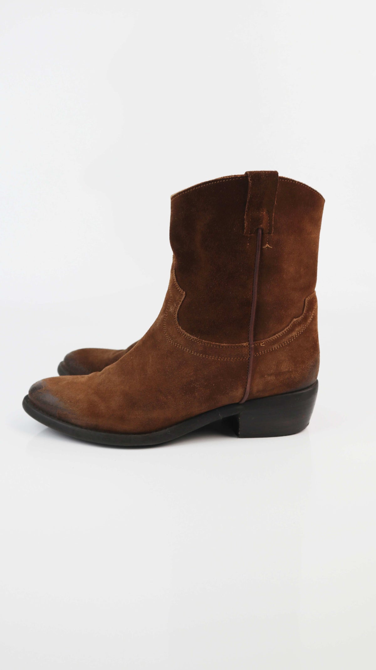 Stiefeletten Braun Wildleder 41 made in Italy Cowboystiefel halb