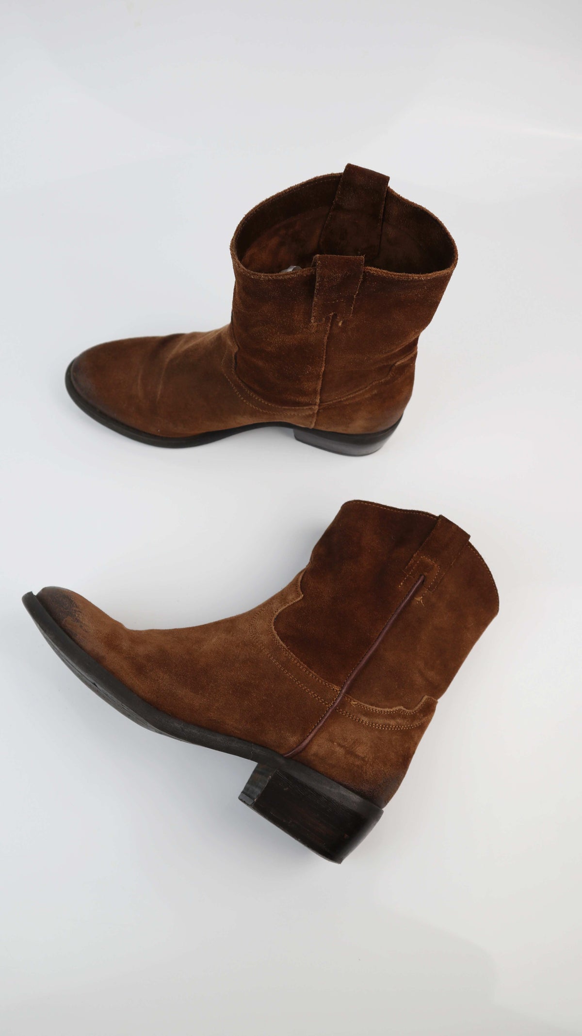 Stiefeletten Braun Wildleder 41 made in Italy Cowboystiefel halb